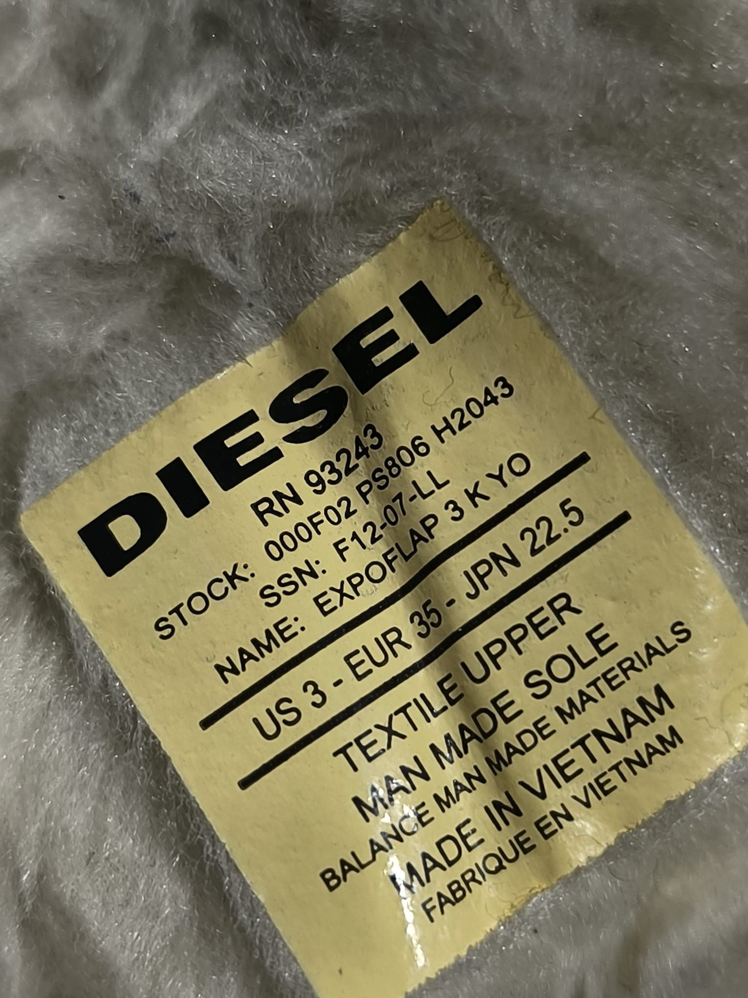 Diesel Diesel Expoflap y2k fur leather sneakers Size US 5 / IT 35 - 18 Thumbnail