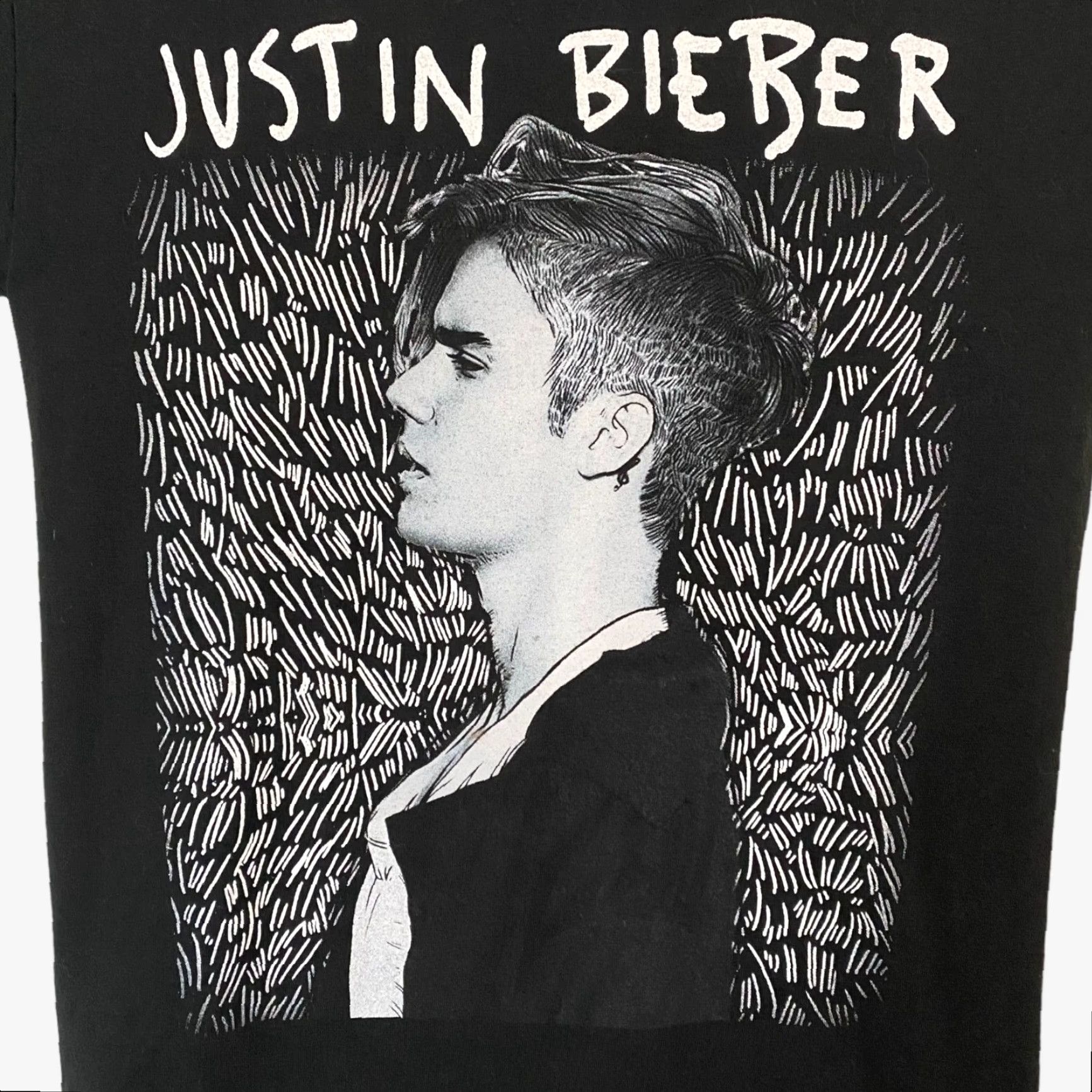 Jerzees VINTAGE Justin Bieber Purpose World Tour 2016 Concert T-Shirt Womens Small Black Tee Size S / US 4 / IT 40 - 6 Thumbnail