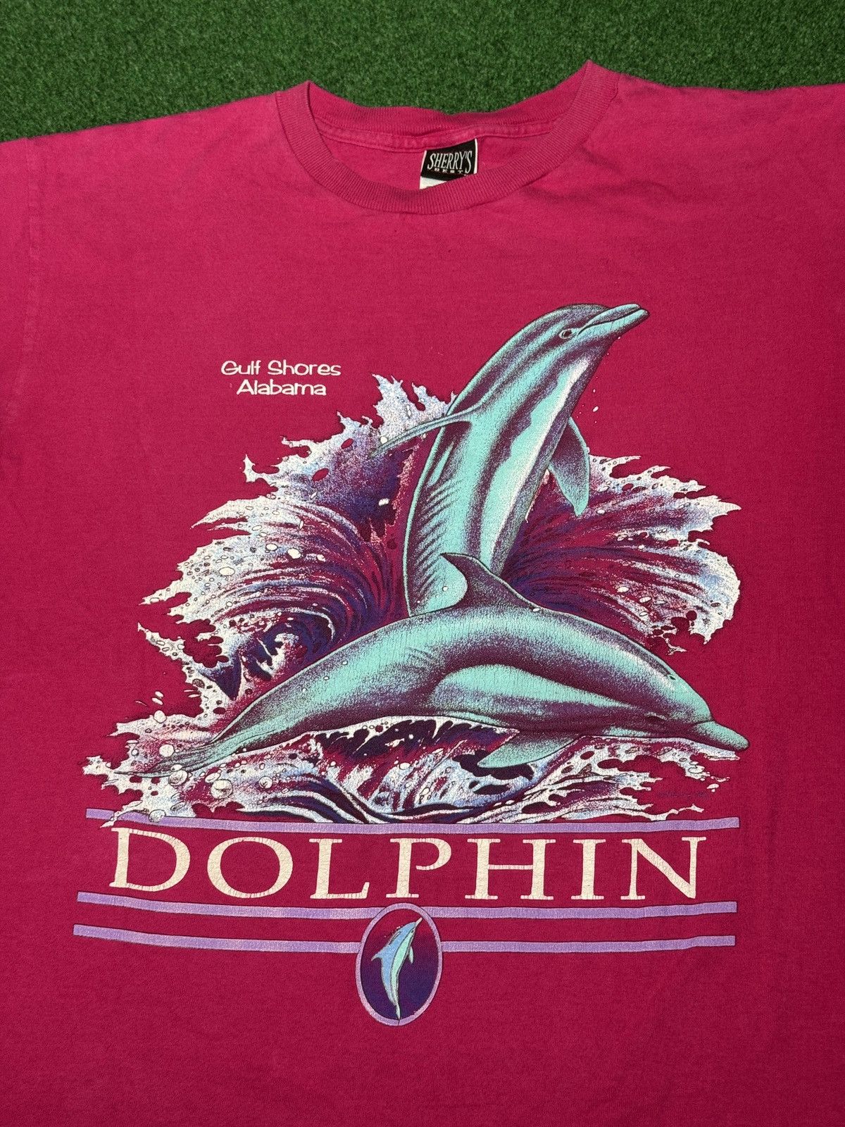 Vintage Vintage 90s Dolphin Marine Animal Nature Alabama T Shirt Size L / US 10 / IT 46 - 2 Thumbnail