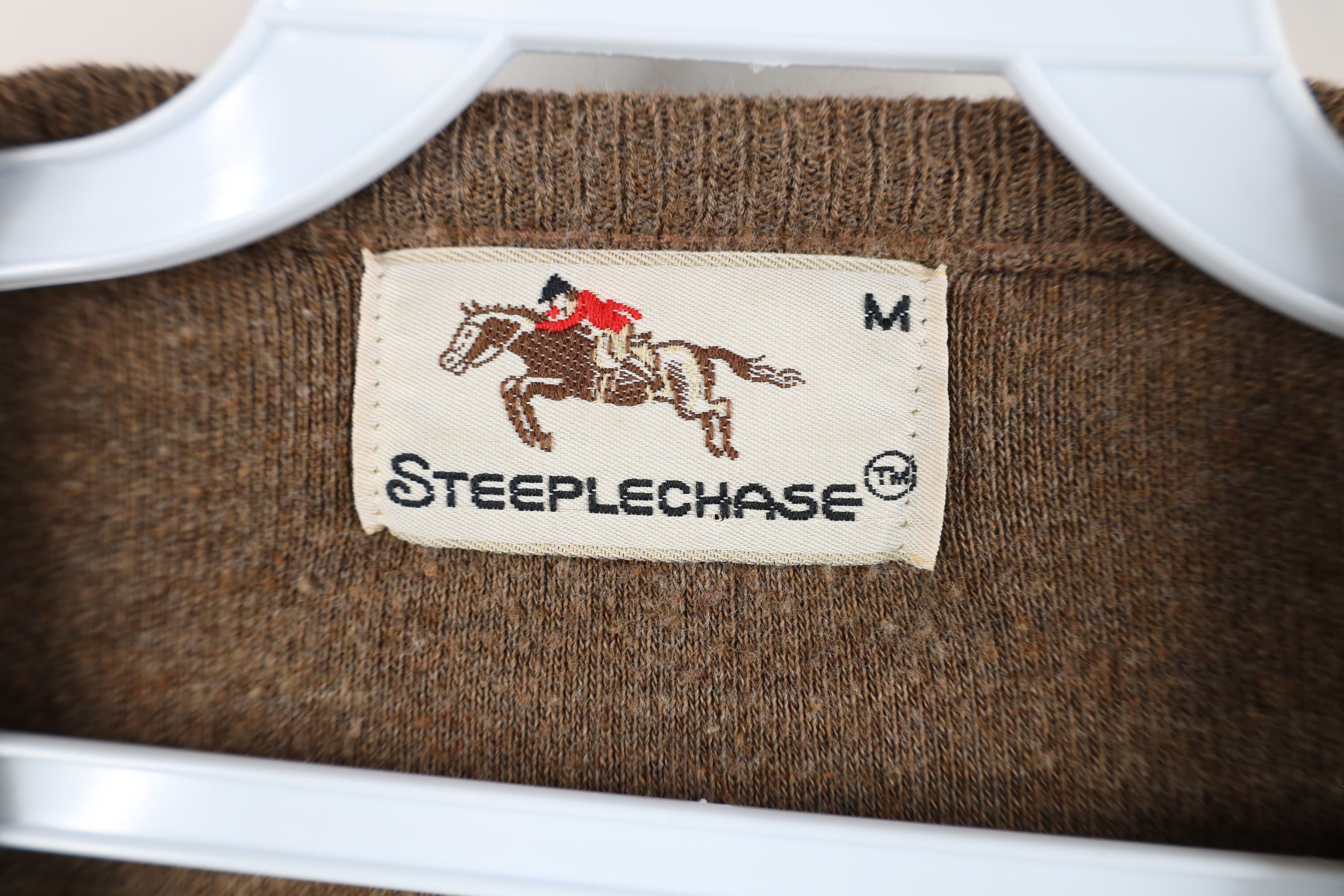 Vintage Vintage 70s Streetwear Equestrian Knit Sweater Brown USA Size M / US 6-8 / IT 42-44 - 5 Thumbnail