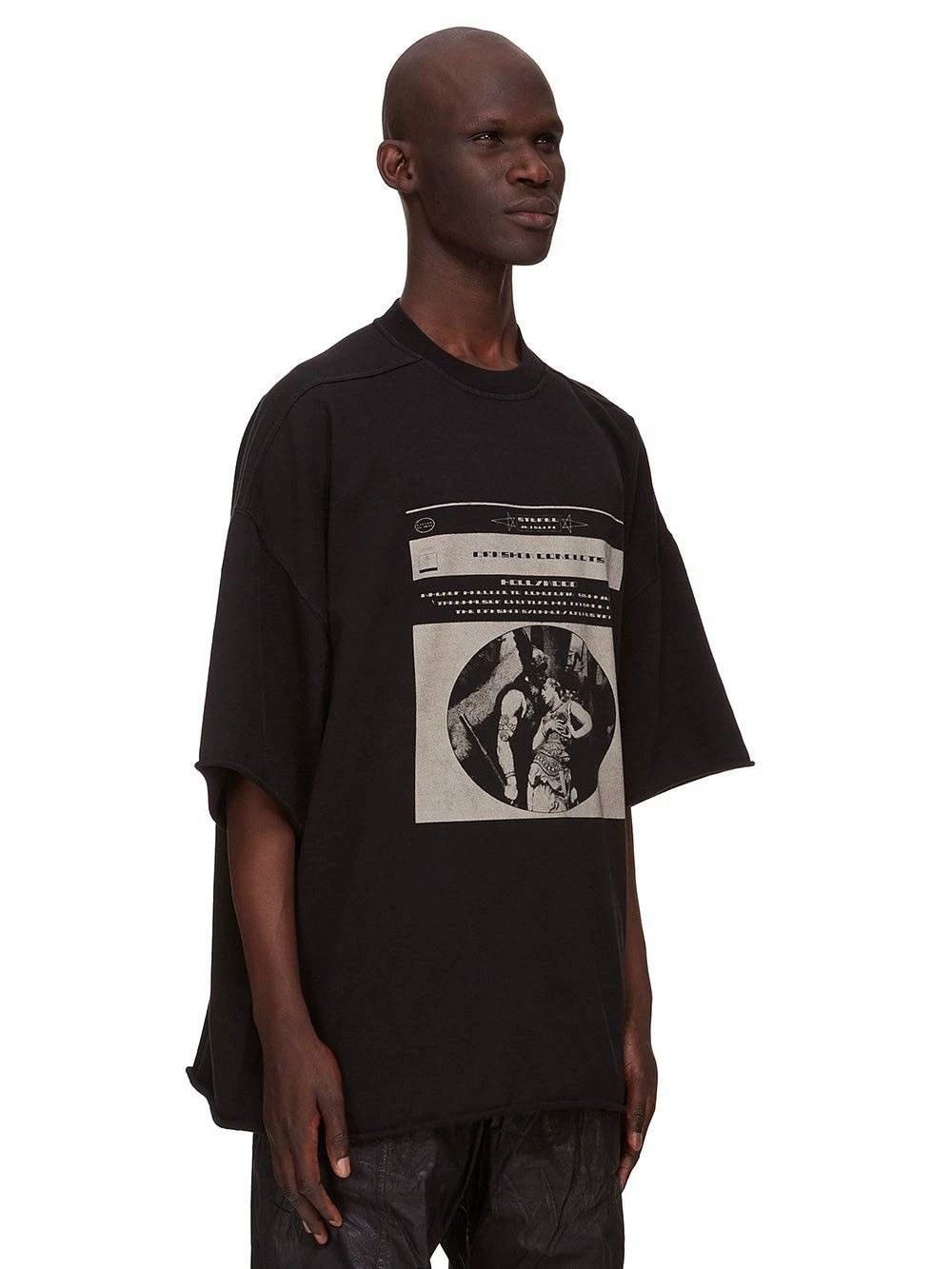 Rick Owens Drkshdw Rick Owens DRKSHDW Oversized Portrait Sash Tee Size US S / EU 44-46 / 1 - 6 Thumbnail