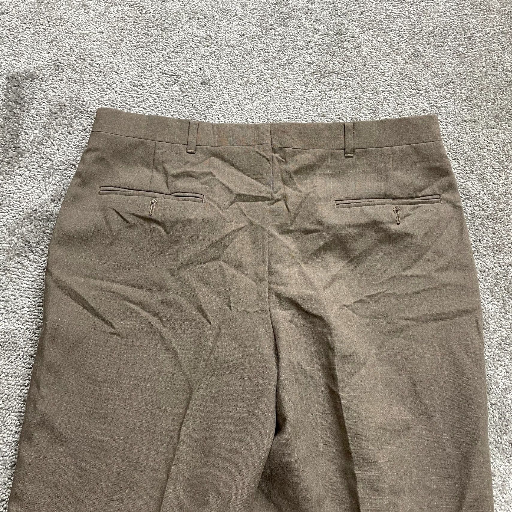 Vintage VINTAGE International Passport Dress Pants Men Brown Pleated Front Trousers 36x29 Size US 36 / EU 52 - 3 Thumbnail