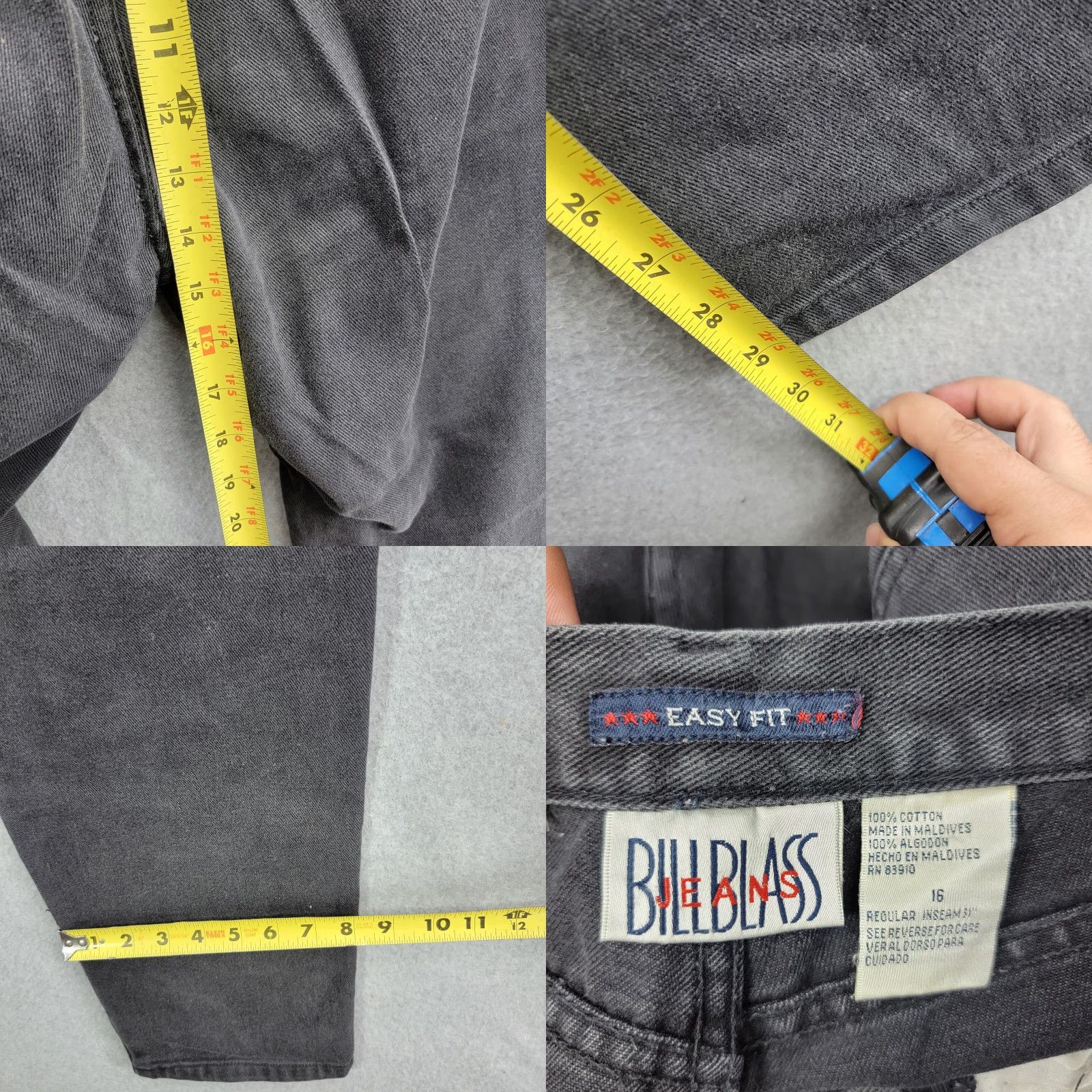 Bill Blass Bill Blass Easy Fit Jeans Womens Size 16 Black mom high rise vintage Pants Size 38" / US 16 / IT 52 - 9 Thumbnail