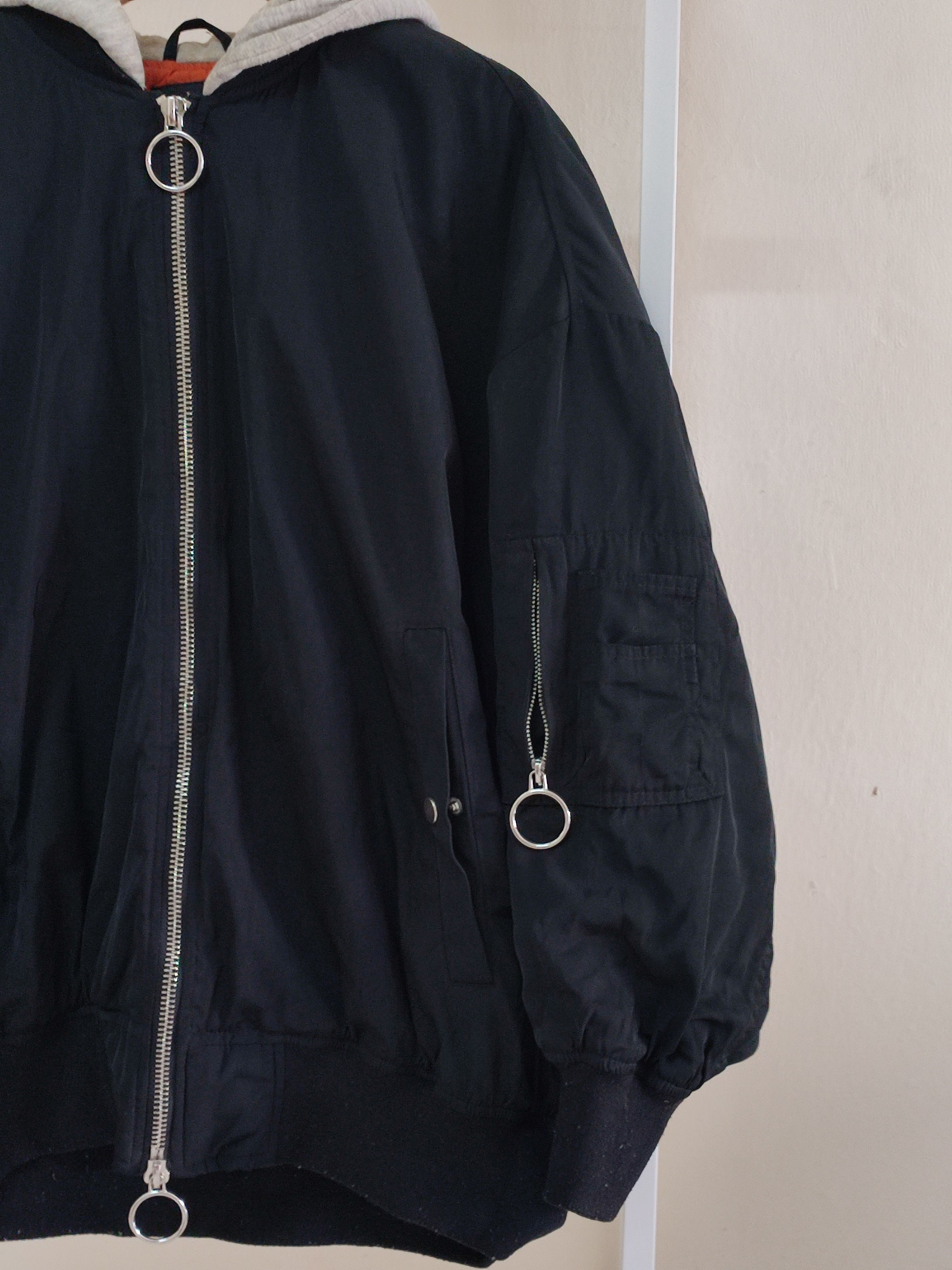 Zara 💥 Super Black 💥 Rare Zara Bomber Jackets Size US L / EU 52-54 / 3 - 4 Thumbnail