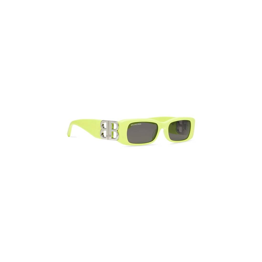 Balenciaga o1la1rc1a0725 Size: OS / Dynasty Rectangle Sunglasses Yellow Size ONE SIZE - 2 Thumbnail