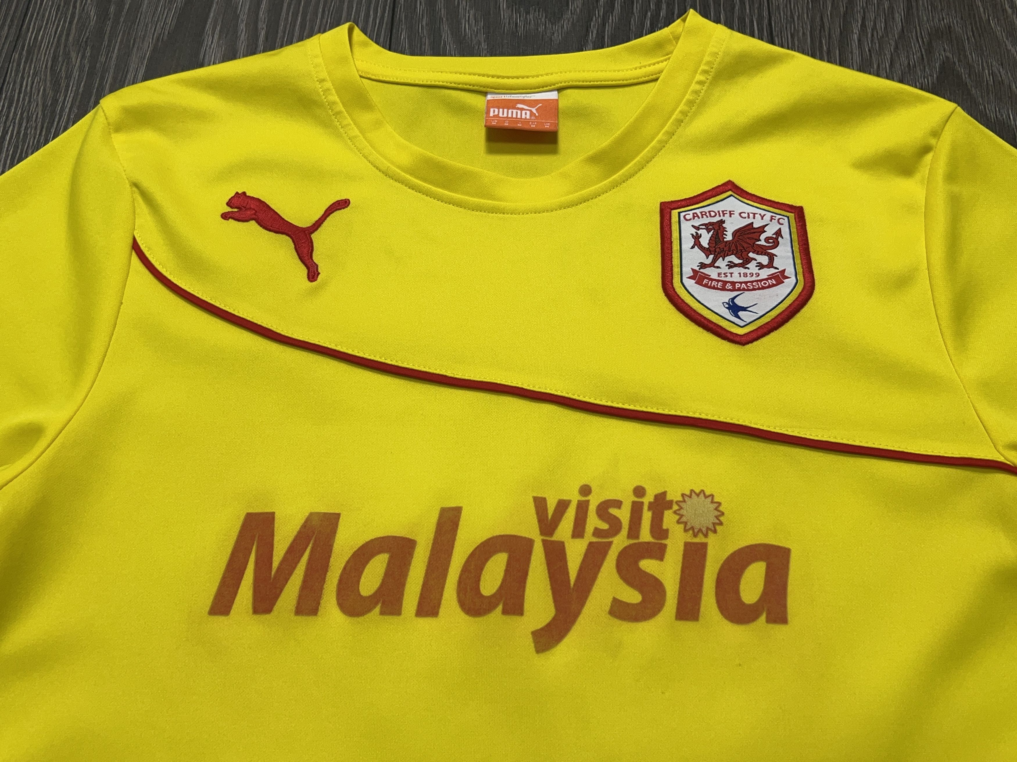 Puma #16 NOONE Cardiff City 2013 2014 Football Soccer Shirt Jerse Size US M / EU 48-50 / 2 - 2 Thumbnail