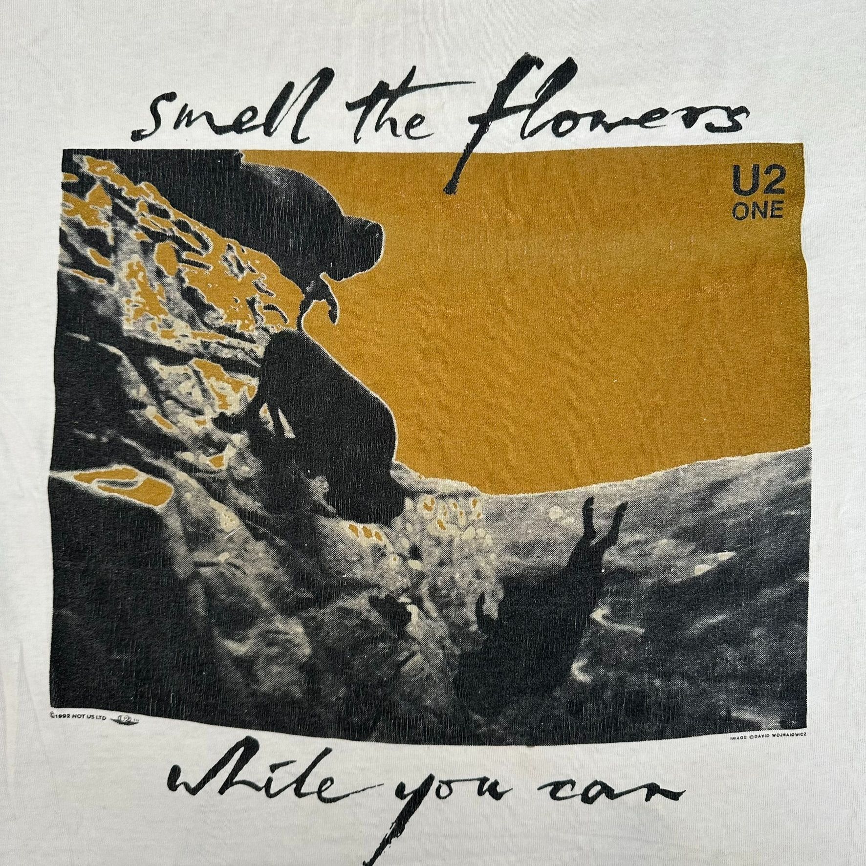 Fruit Of The Loom Vintage 1992 U2 Smell The Flowers T-Shirt 90s Rock Band Tee Size US L / EU 52-54 / 3 - 2 Thumbnail