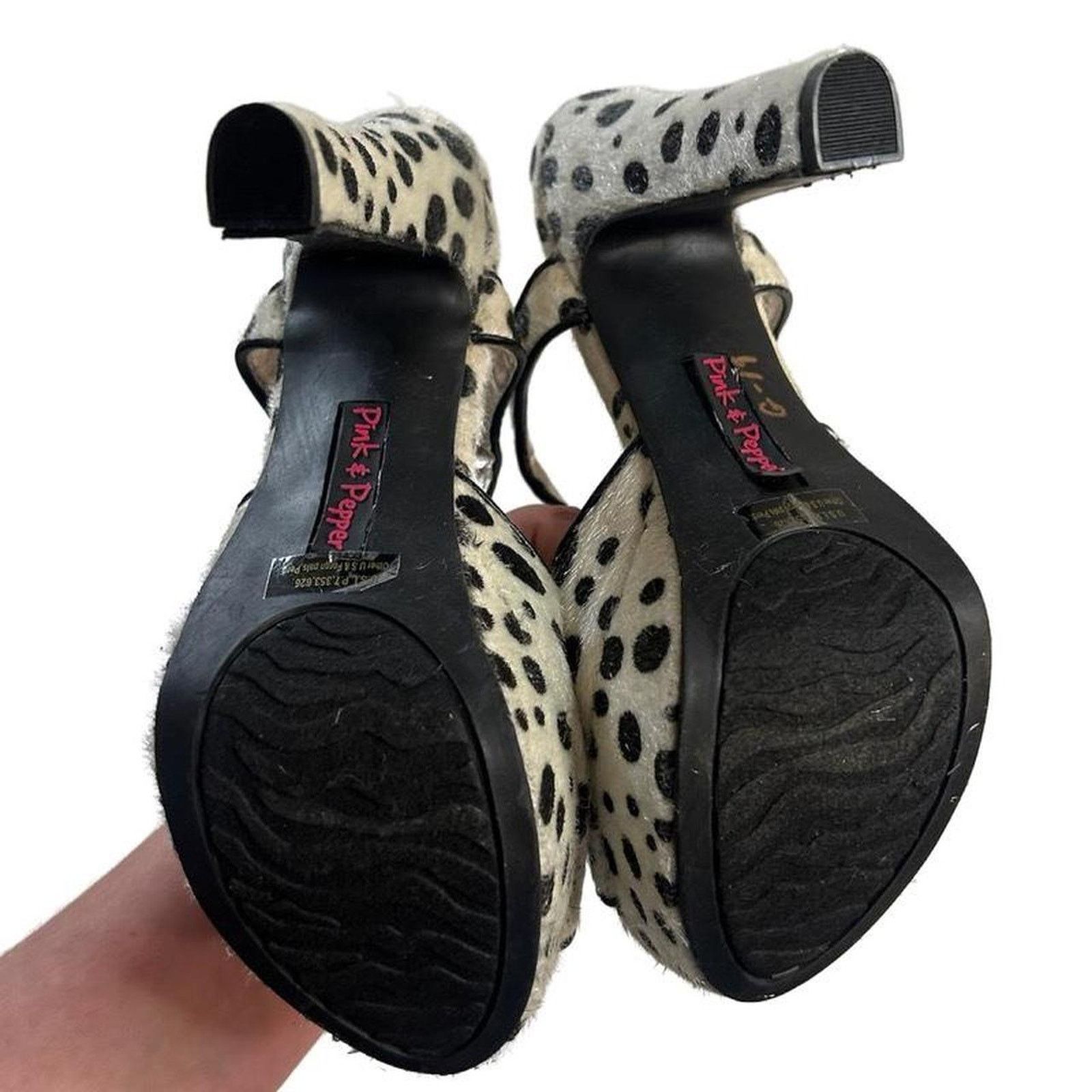 Other Y2k platform heels dalmatian print by pink & pepper sz US 6 Size US 6 / IT 36 - 7 Thumbnail
