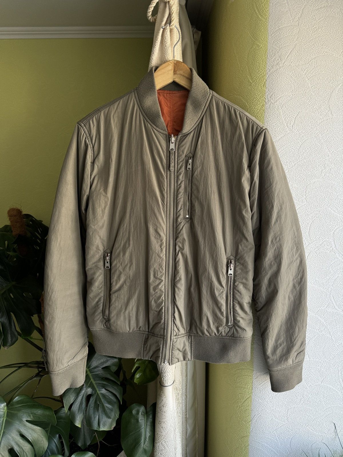 Allsaints AllSaints Nylon Bomber Jacket Khaki Military Avant Garde Size US S / EU 44-46 / 1 - 2 Thumbnail