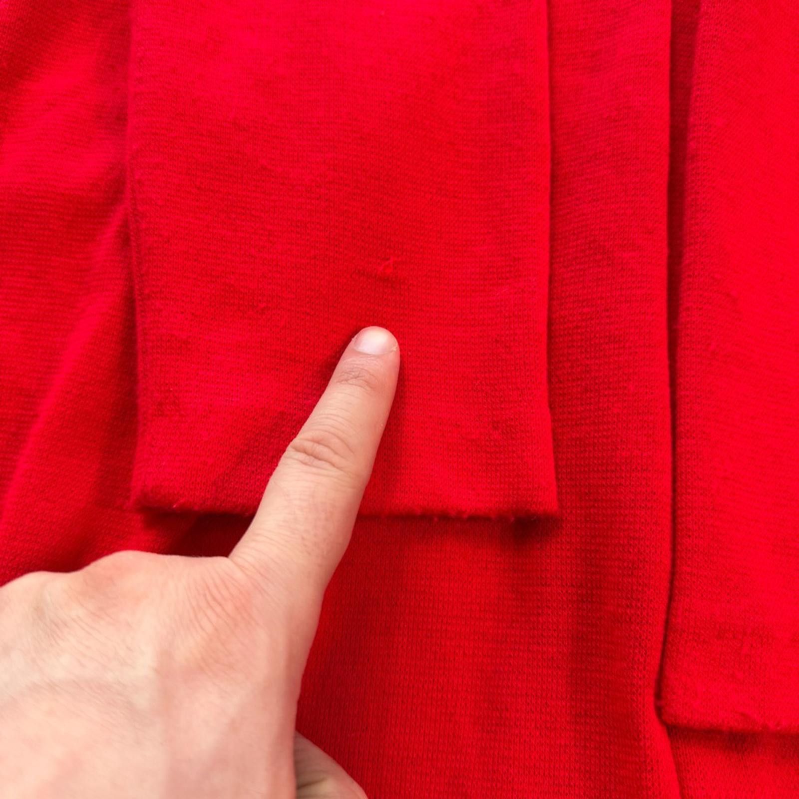 Other Vintage 80s Red Black Knit Button Front Dress Made in USA Size XS / US 0-2 / IT 36-38 - 7 Thumbnail