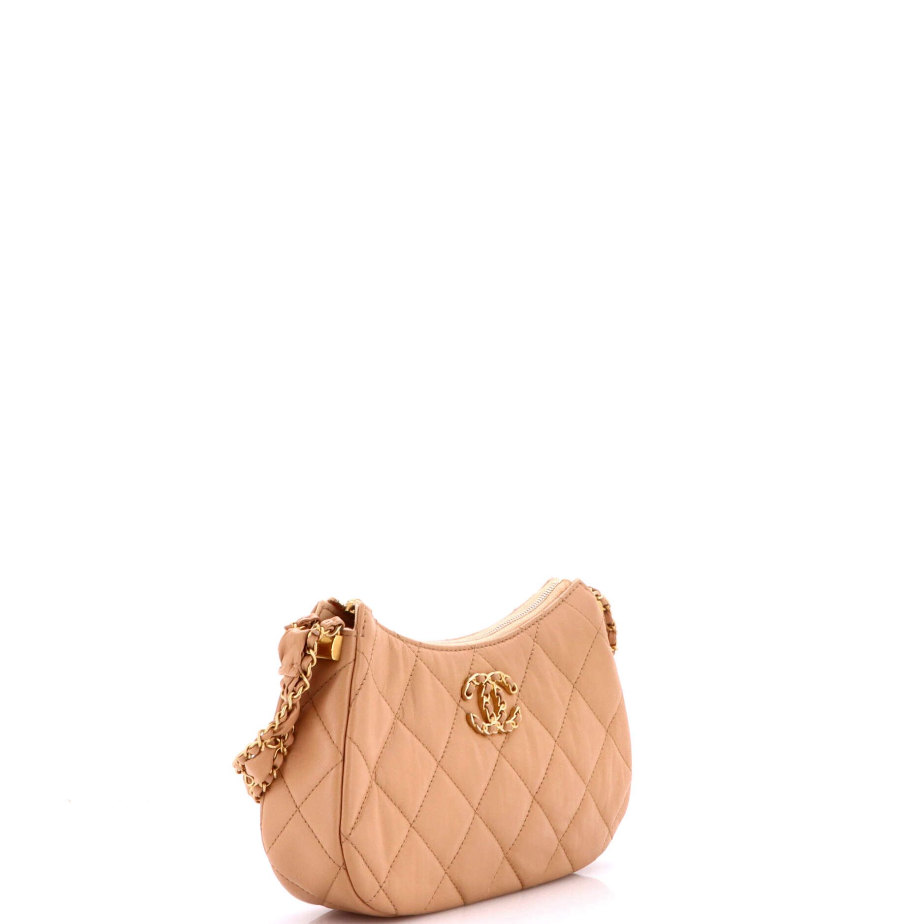 Chanel 19 Zip Hobo Clutch with Chain Quilted Aged Calfskin Size ONE SIZE - 1 Thumbnail