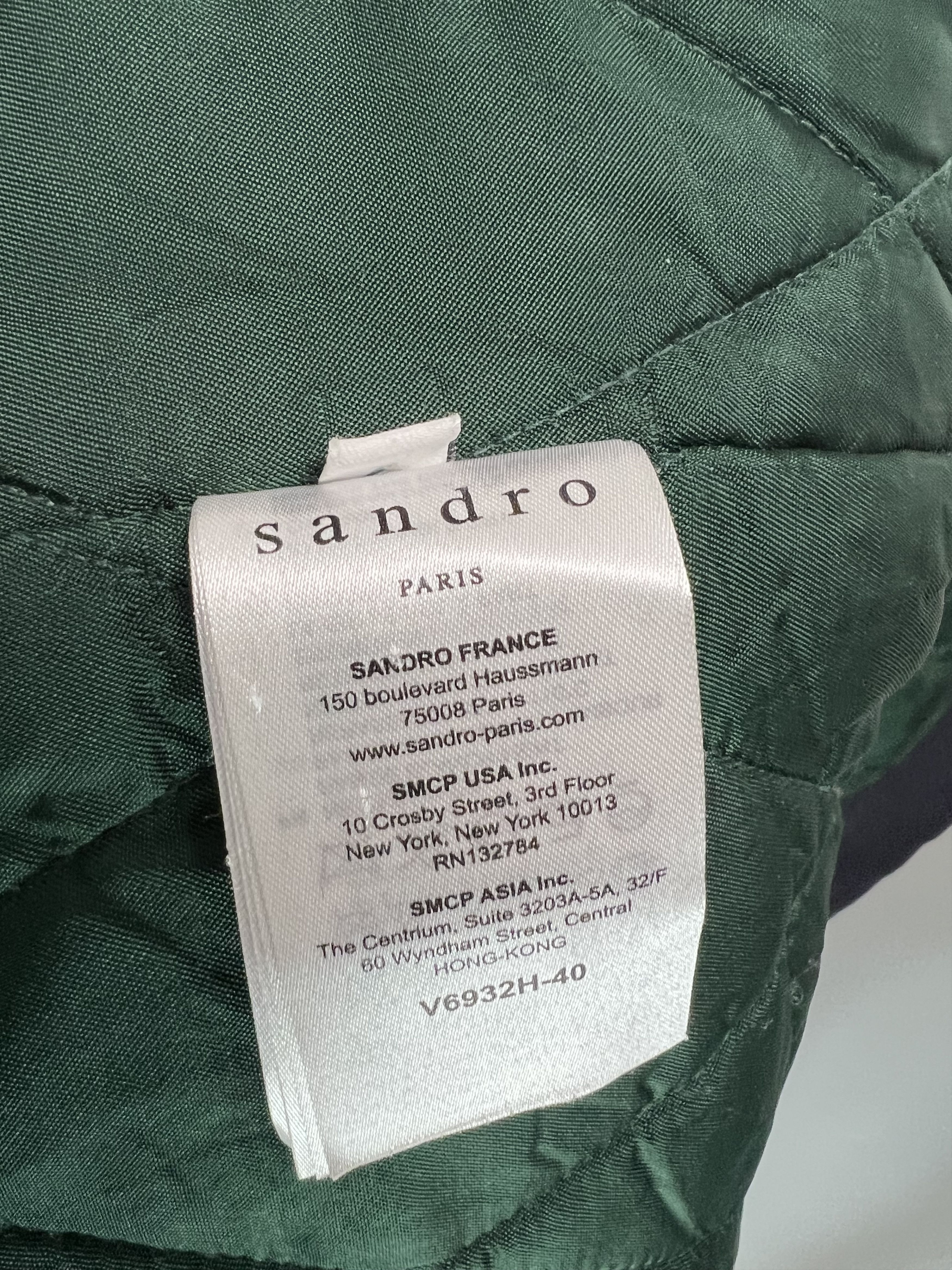 Sandro Sandro Navy Blue Wool Biker Jacket Size 38 Size M / US 6-8 / IT 42-44 - 16 Thumbnail