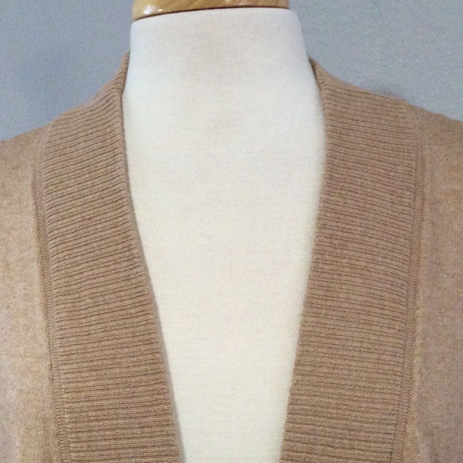 Worthington Worthington Woman Lightweight Tan Open Front Cardigan 4X Size 4XL / US 24-26 - 4 Thumbnail