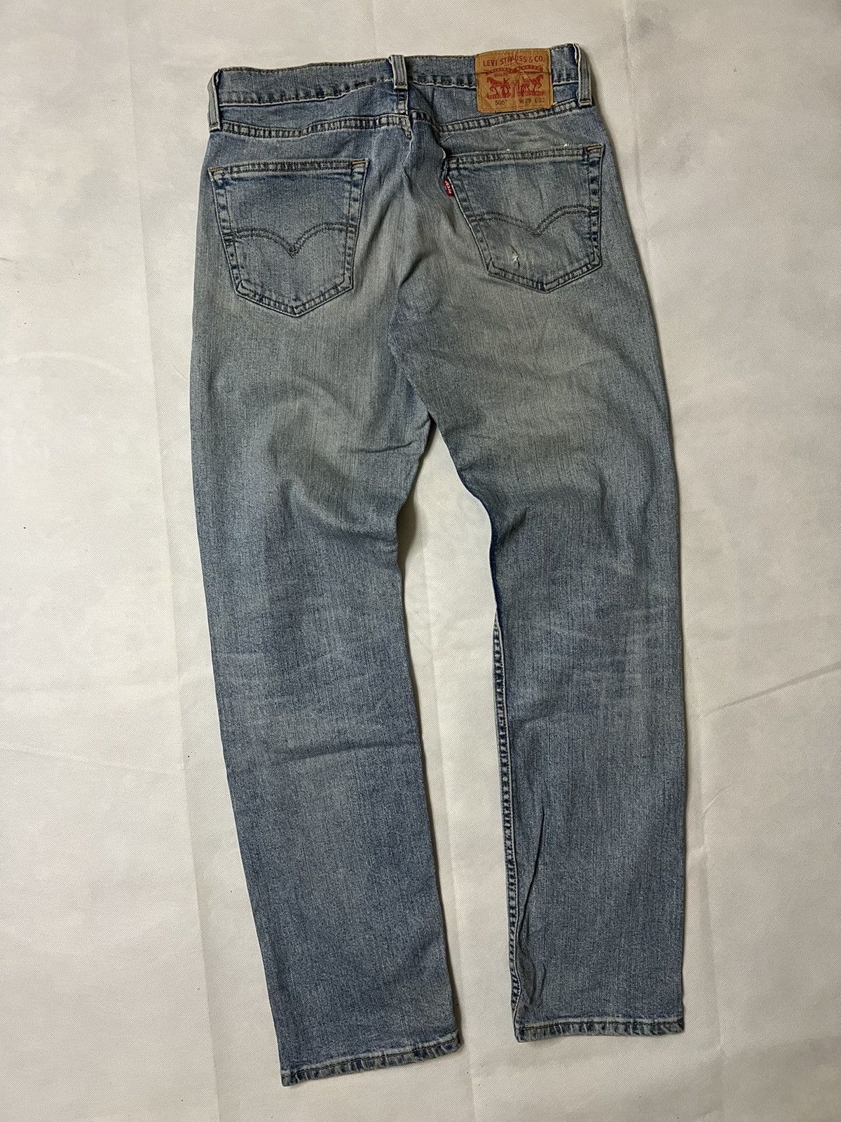 Levi's Vintage Levis 505 Blue Wash Distressed Denim Size US 30 / EU 46 - 8 Thumbnail