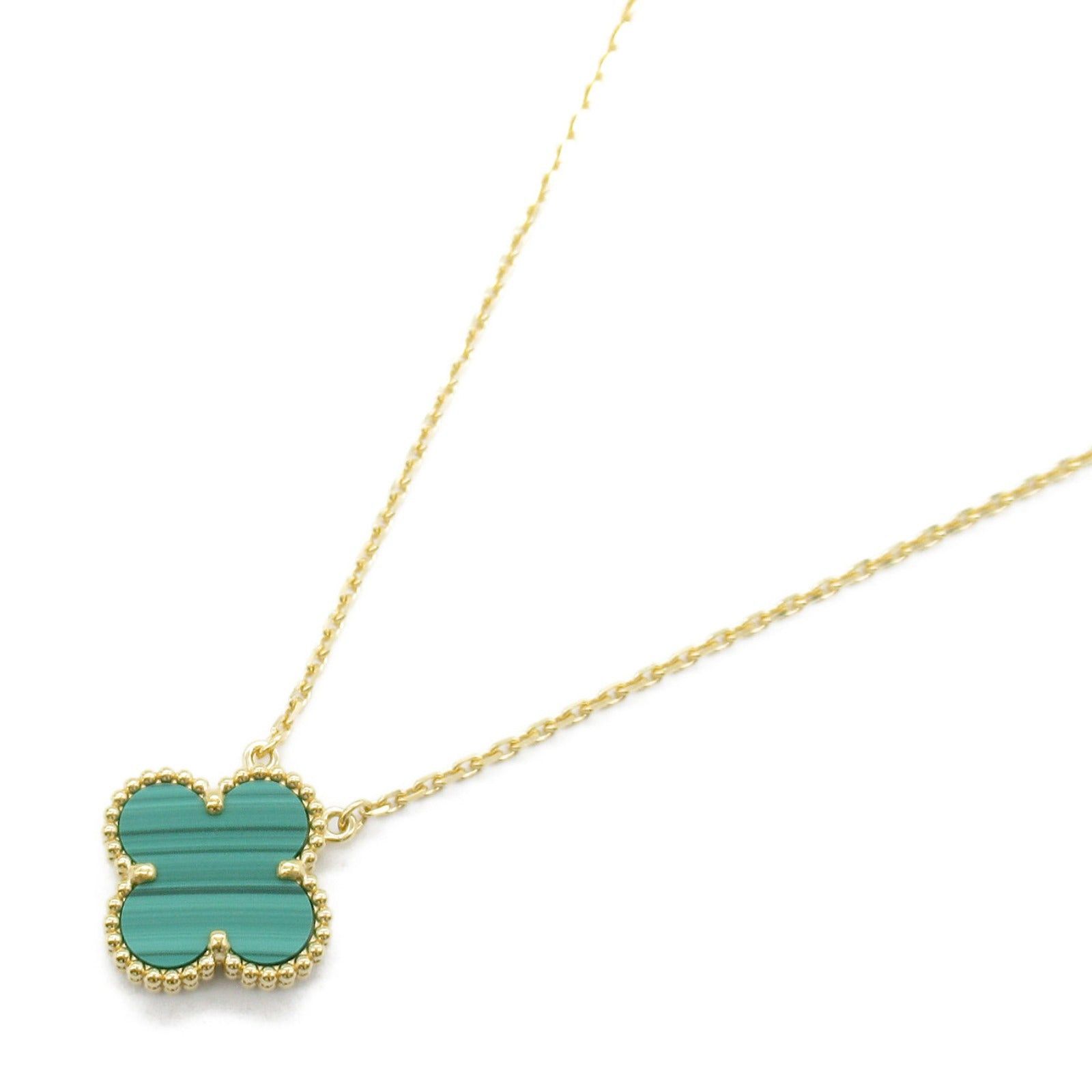 Van Cleef & Arpels Van Cleef Arpels Alhambra Malachite Necklace K18 (Yellow Gold) Green Size ONE SIZE - 1 Thumbnail