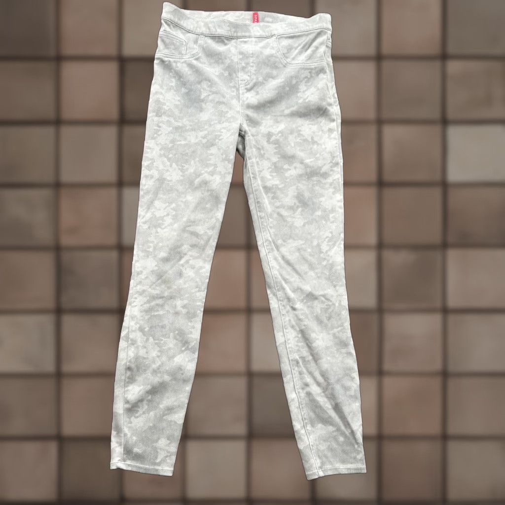 Spanx SPANX Pants Womens Large Gray Camo Stretch Skinny Leggings Pull On Size 36" / US 14 / IT 50 - 1 Thumbnail