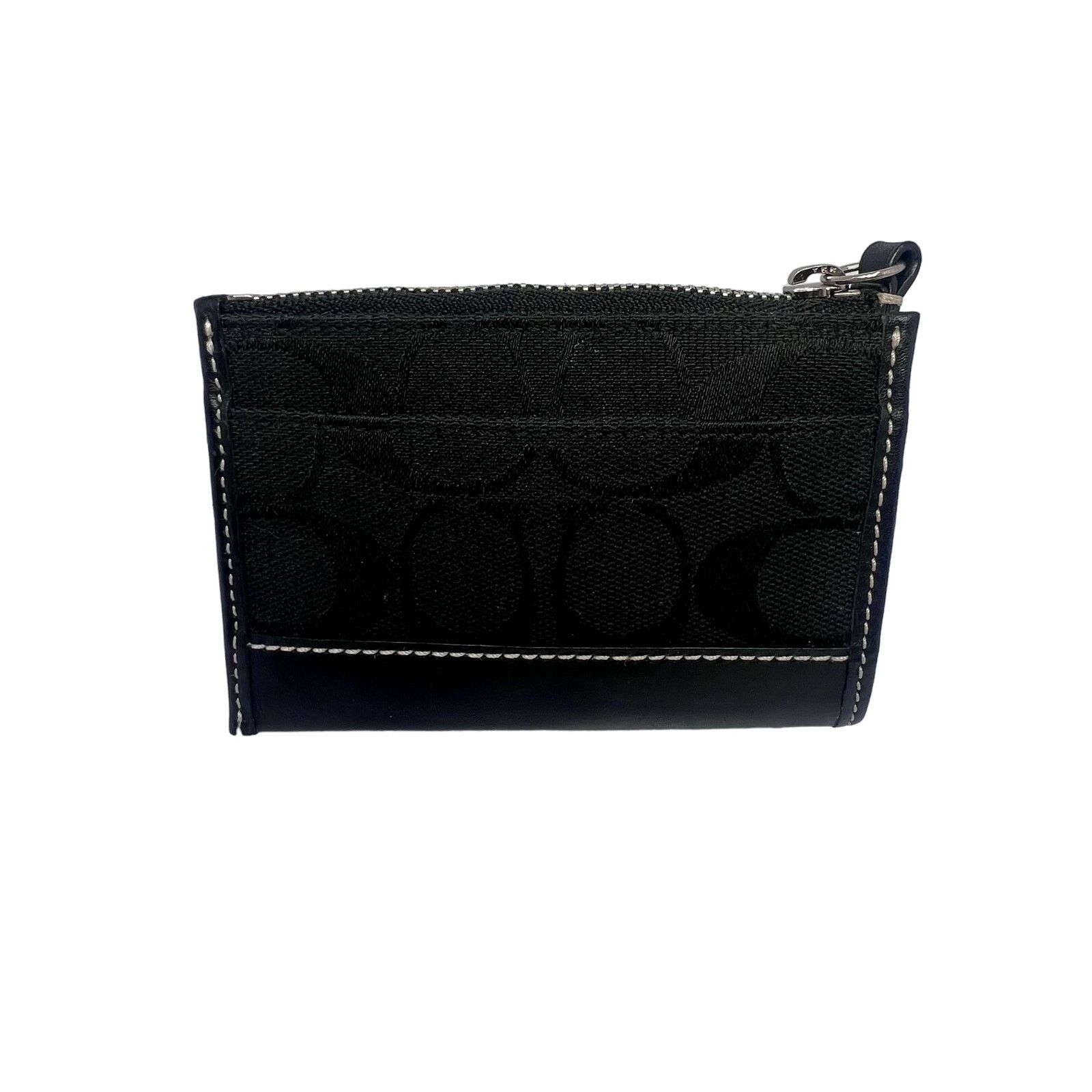 Coach Coach Leather Wallet Coin Wristlet W/White Stitching EUC Size ONE SIZE - 5 Thumbnail