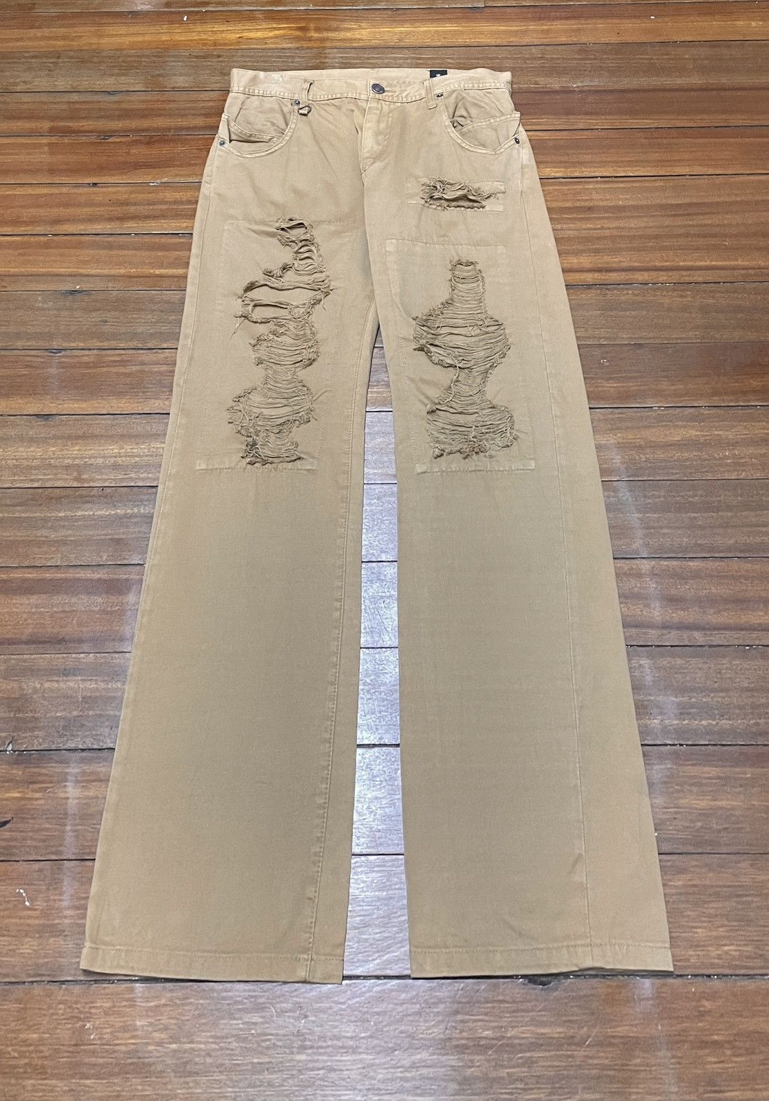 Very Rare Vintage Brand Semantic Design Ripped Pants 2000s