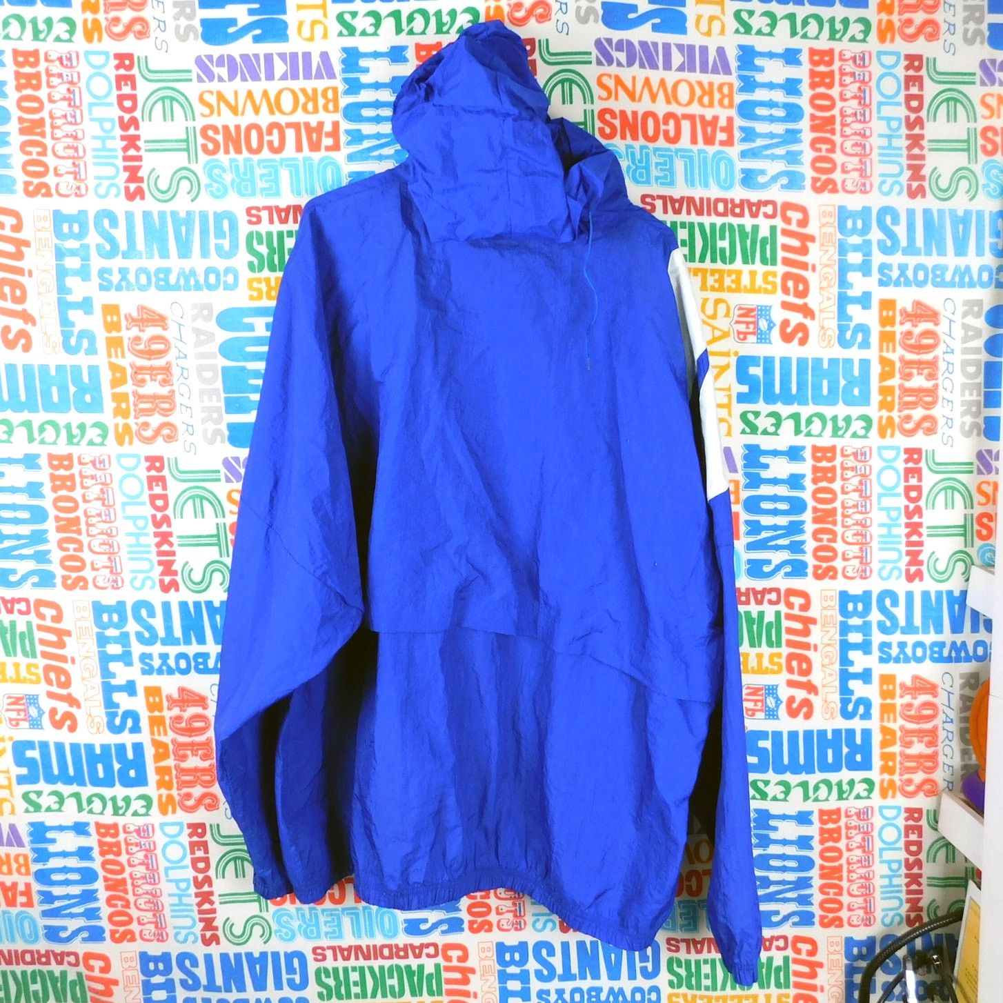 Reebok 90s Reebok Windbreaker Size 2XL Blue Shoulder Logo Kamikaze Size US XXL / EU 58 / 5 - 8 Thumbnail