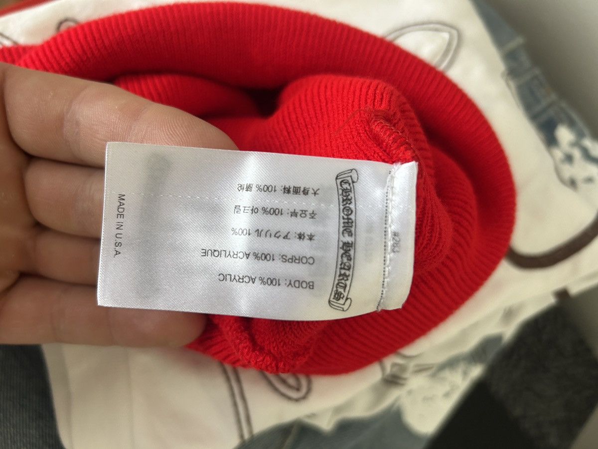 Chrome Hearts Red Chrome Hearts Logo Beanie Size ONE SIZE - 3 Thumbnail