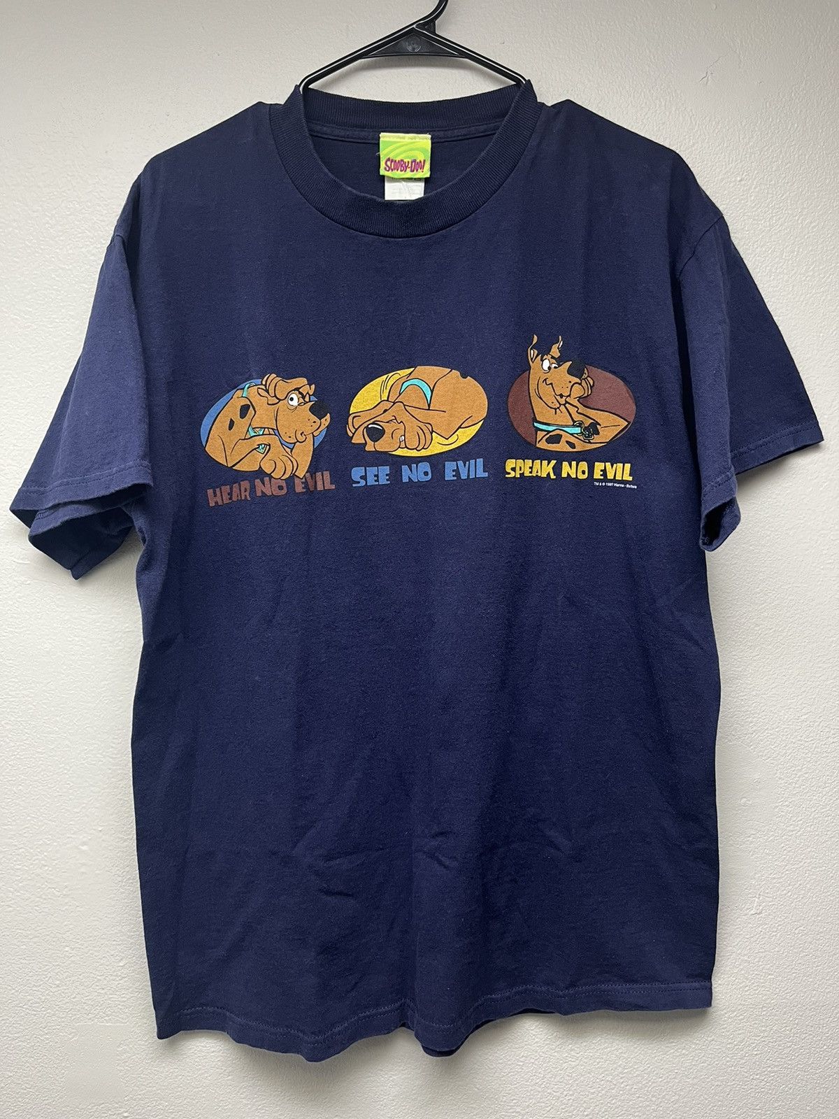 Cartoon Network Vintage 1997 Scooby Doo Hear No See No Speak No Evil Tshirt Size US L / EU 52-54 / 3 - 1 Thumbnail