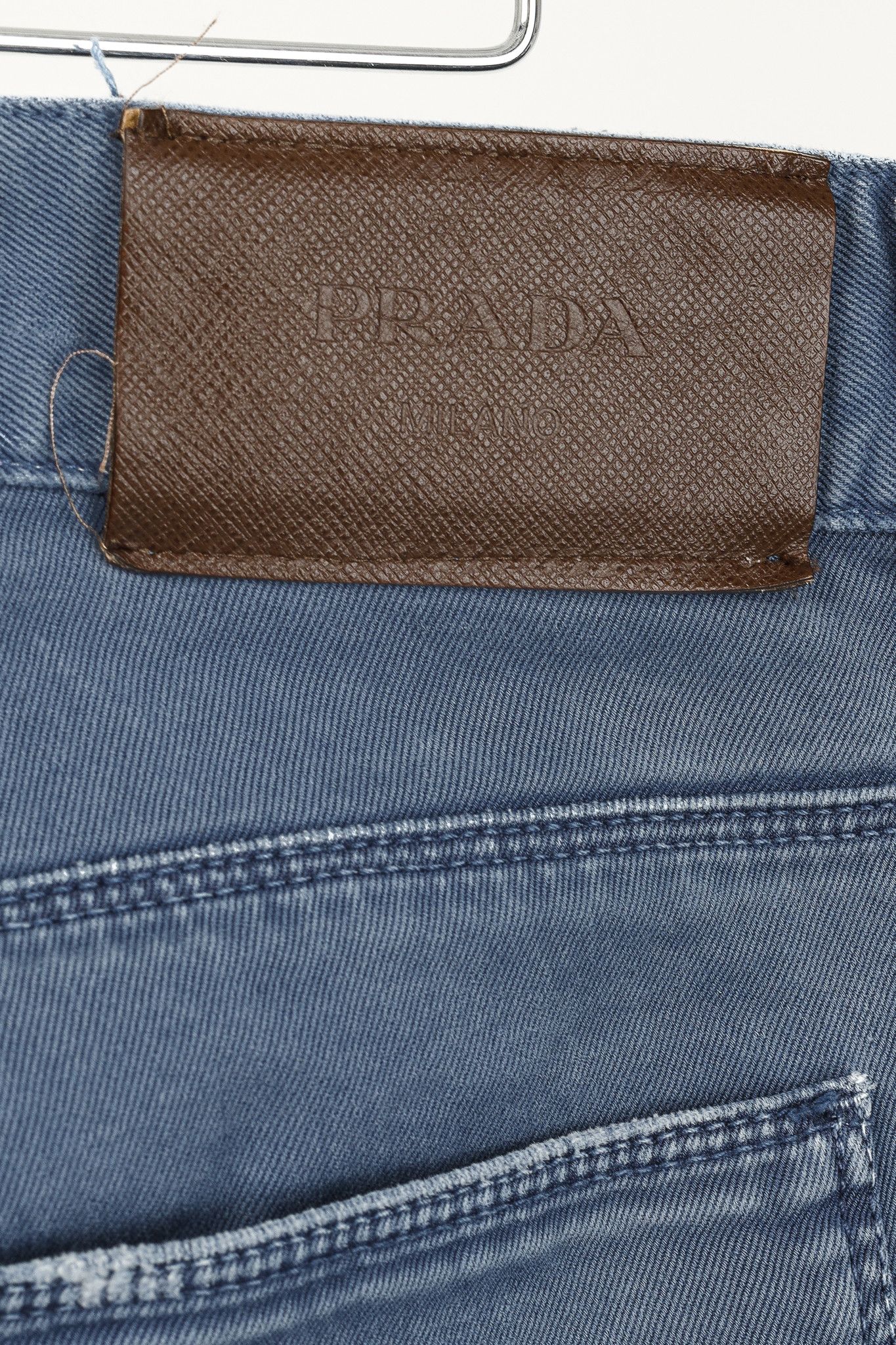 Prada Prada Blue Cotton-Twill Straight-Leg Jeans Size US 34 / EU 50 - 7 Thumbnail