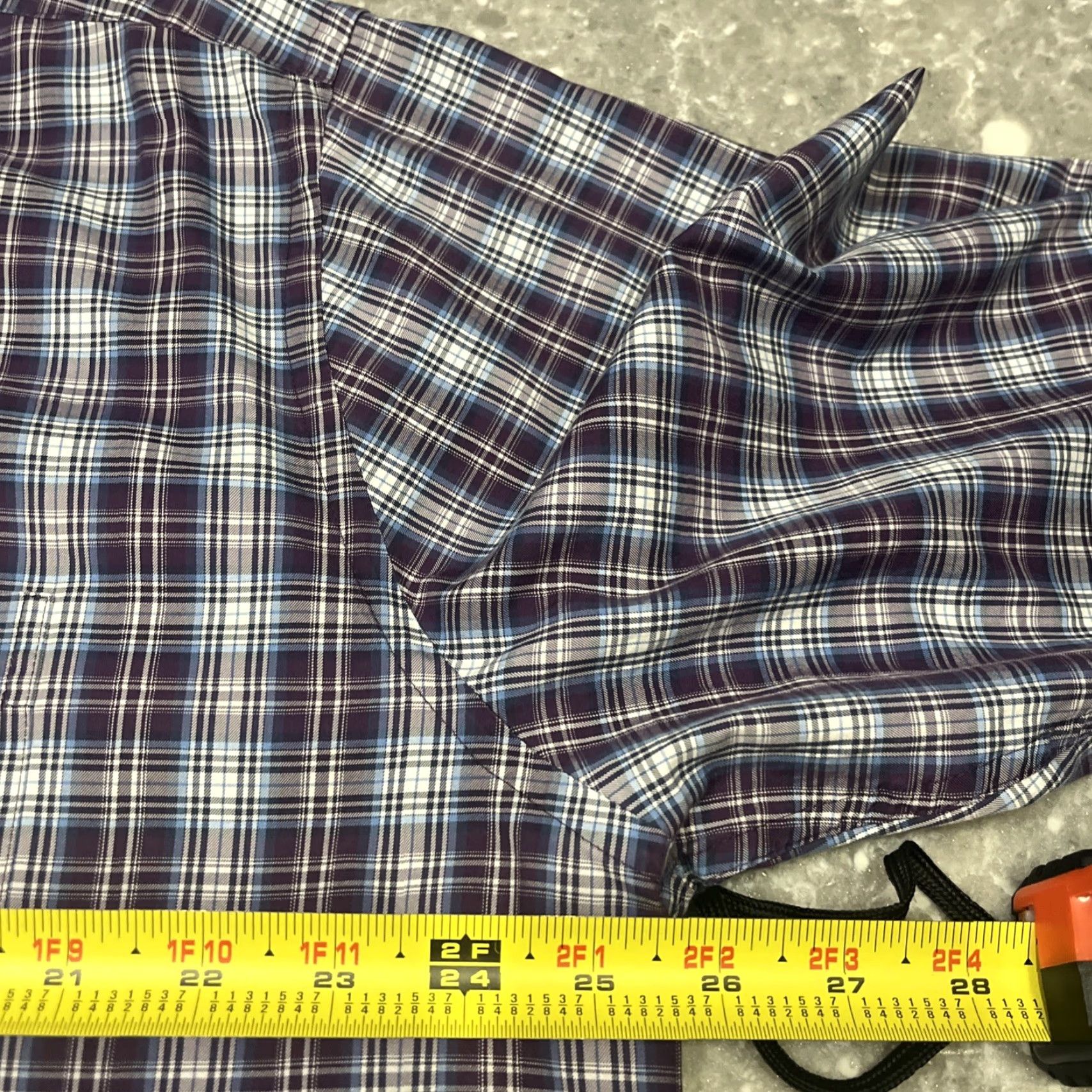 Peter Millar PETER MILLAR Purple Check Long Sleeve Button-Down Shirt XL Mens Button-Up Cotton Size US XL / EU 56 / 4 - 3 Thumbnail