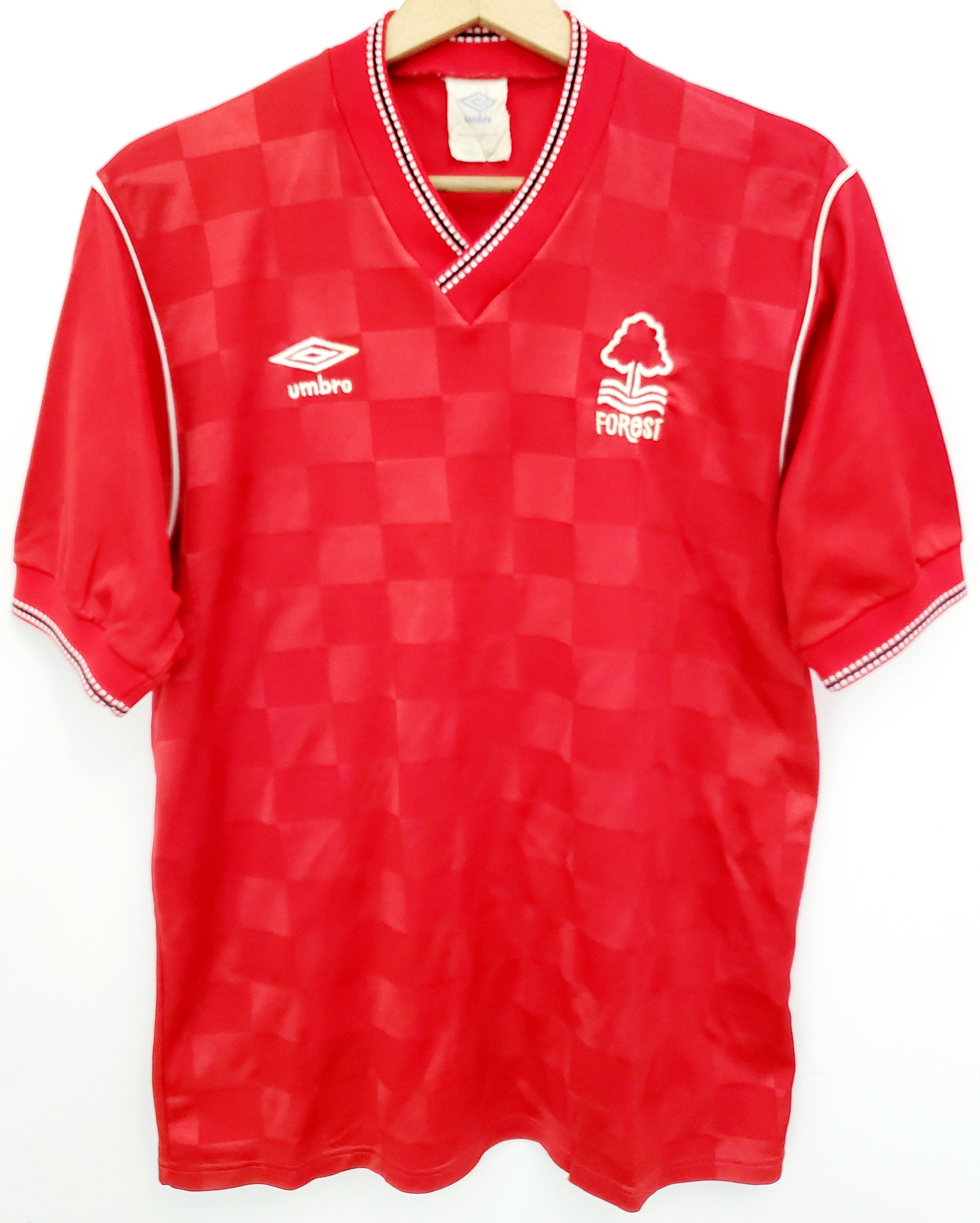 Umbro × Vintage NOTTINGHAM FOREST FC 1986-88 HOME UMBRO JERSEY SOCCER L Size US L / EU 52-54 / 3 - 1 Thumbnail