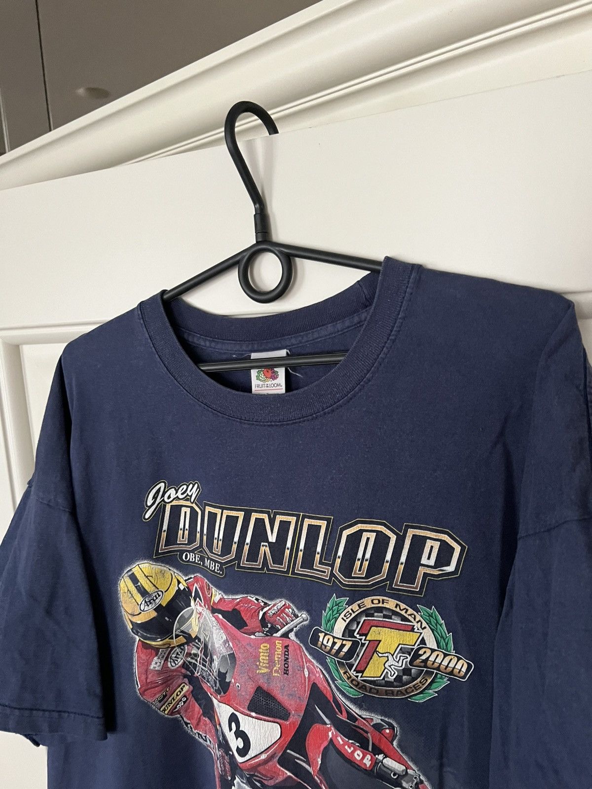 Vintage Vintage Joey Dunlop Honda Racing Isle of Man Road Race Tee Size US XXL / EU 58 / 5 - 6 Thumbnail