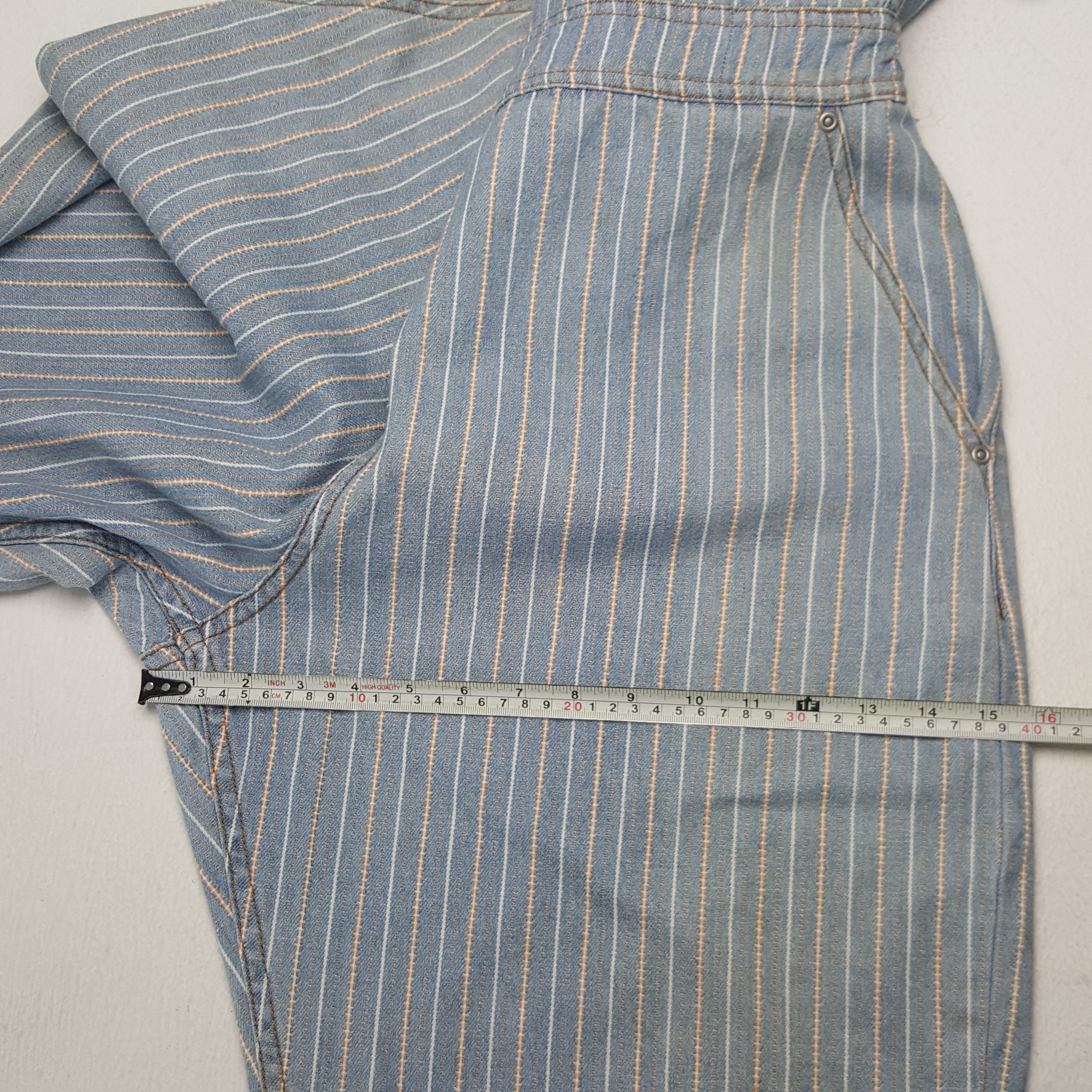 Issey Miyake × Ne-Net × Vintage Vintage Ne-net by Issey Miyake Striped Overall Jacket Size US 38 / EU 54 - 9 Thumbnail
