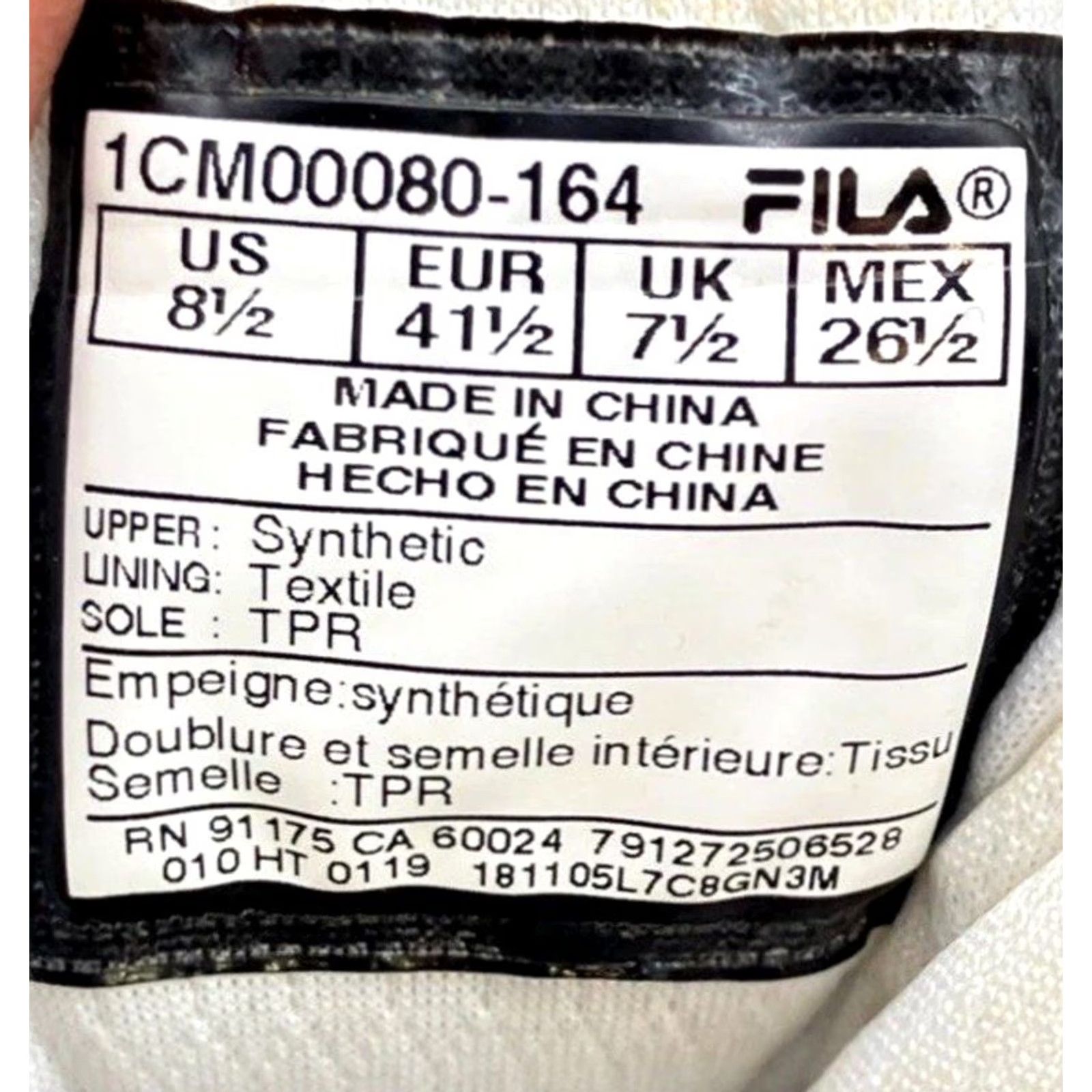 Fila Fila Vulc 13 White High Top Sneakers Women US 8.5 Lace Up Straps Athletic Shoes Size US 9 / IT 39 - 8 Thumbnail