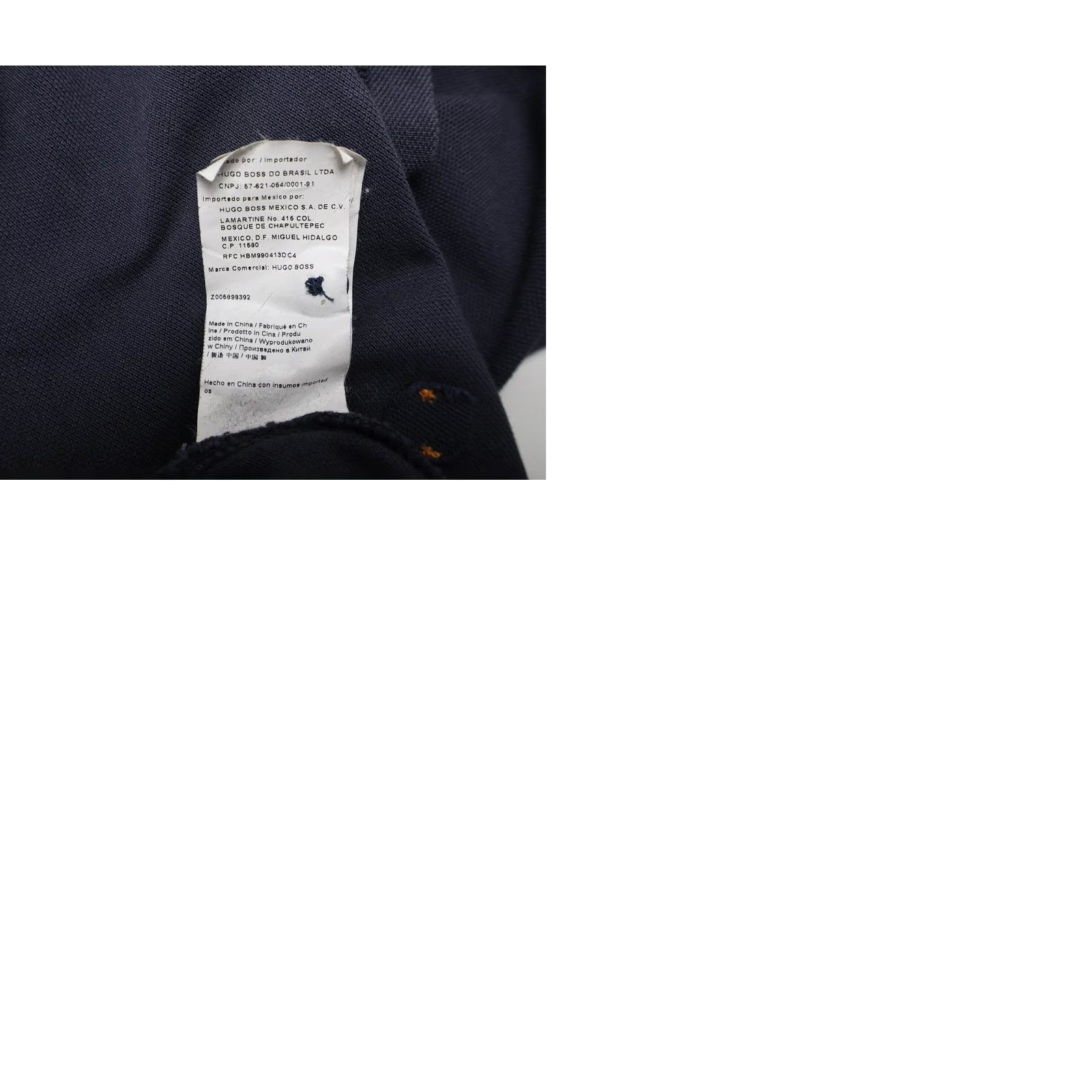 Hugo Boss HUGO BOSS Orange Label Pelu Shirt Men's MEDIUM Blue Button Front Polo Pocket Size US M / EU 48-50 / 2 - 9 Thumbnail