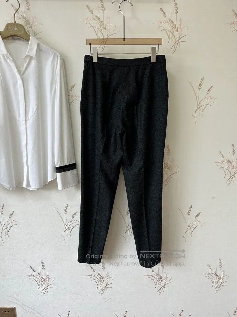 Loro Piana Loro Piana High-grade deep gray cashmere trousers Size 28" / US 6 / IT 42 - 3 Thumbnail