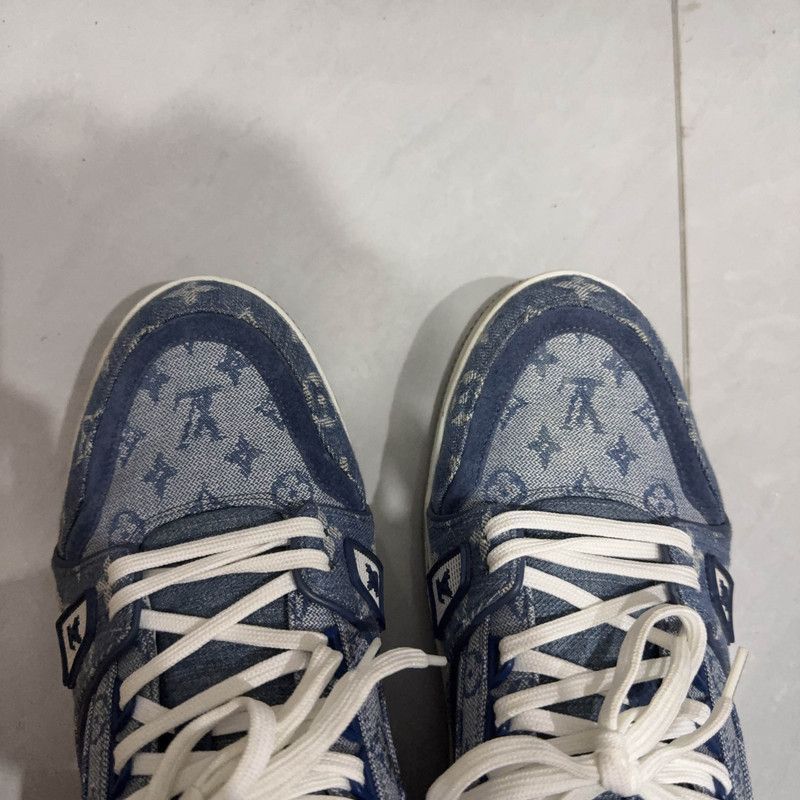 Louis Vuitton Louis Vuitton Denim Low-Top Trainer Sneakers -2508 Size US 10.5 / EU 43-44 - 8 Thumbnail