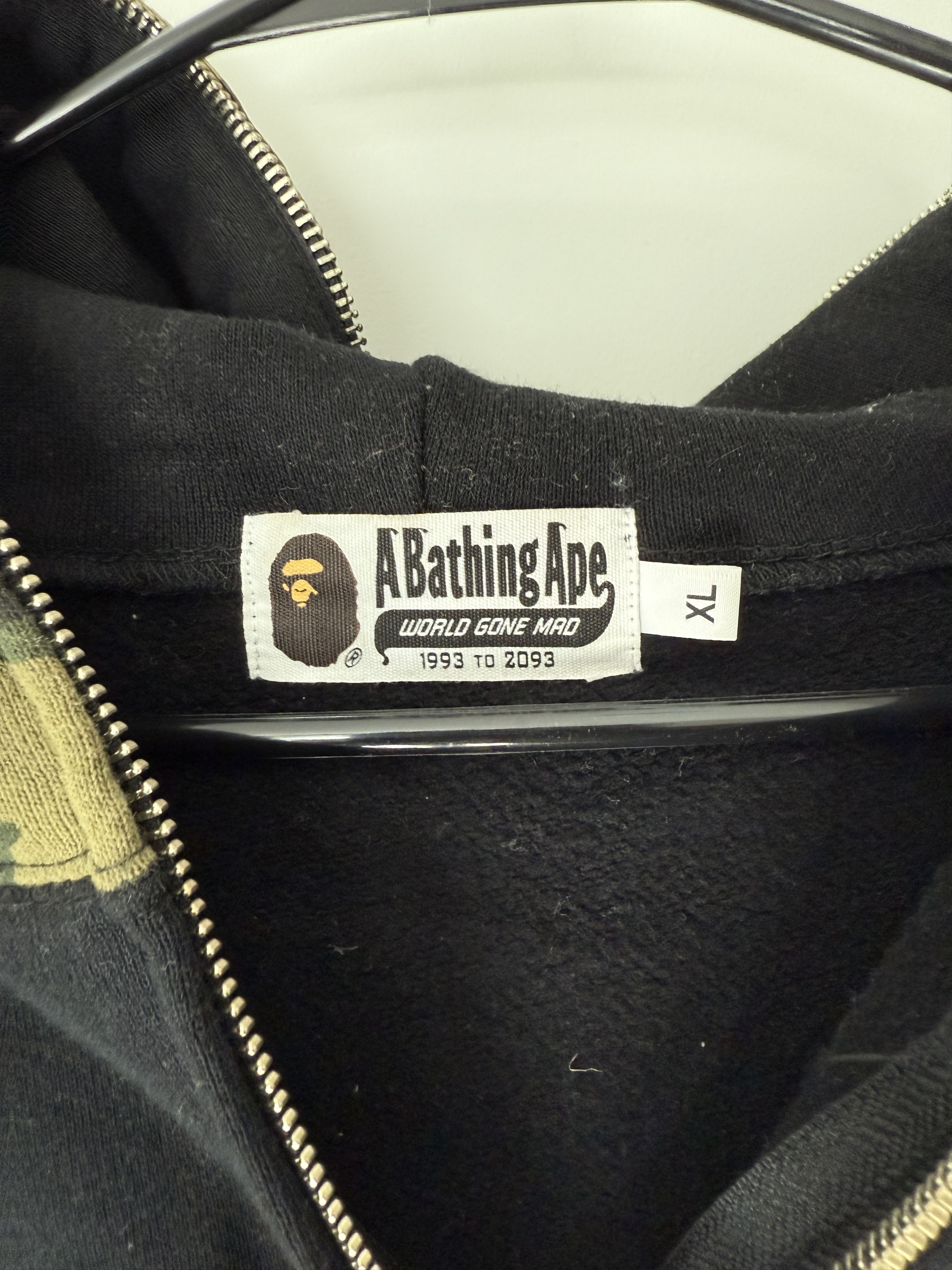 Bape Camo Sleeve Shark Hoodie Full Zip Size US XL / EU 56 / 4 - 3 Thumbnail