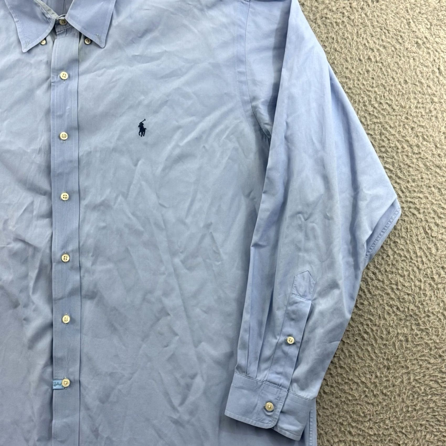 Polo Ralph Lauren Polo Ralph Lauren Button-Down Shirt XL Big Blue Stripe Pony Blake Casual Mens Size US XL / EU 56 / 4 - 5 Thumbnail