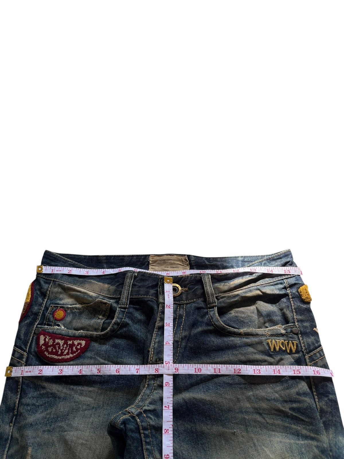 Japanese Brand Vintage Lolita Embellished Mud Wash Distressed Jeans Size US 30 / EU 46 - 14 Thumbnail