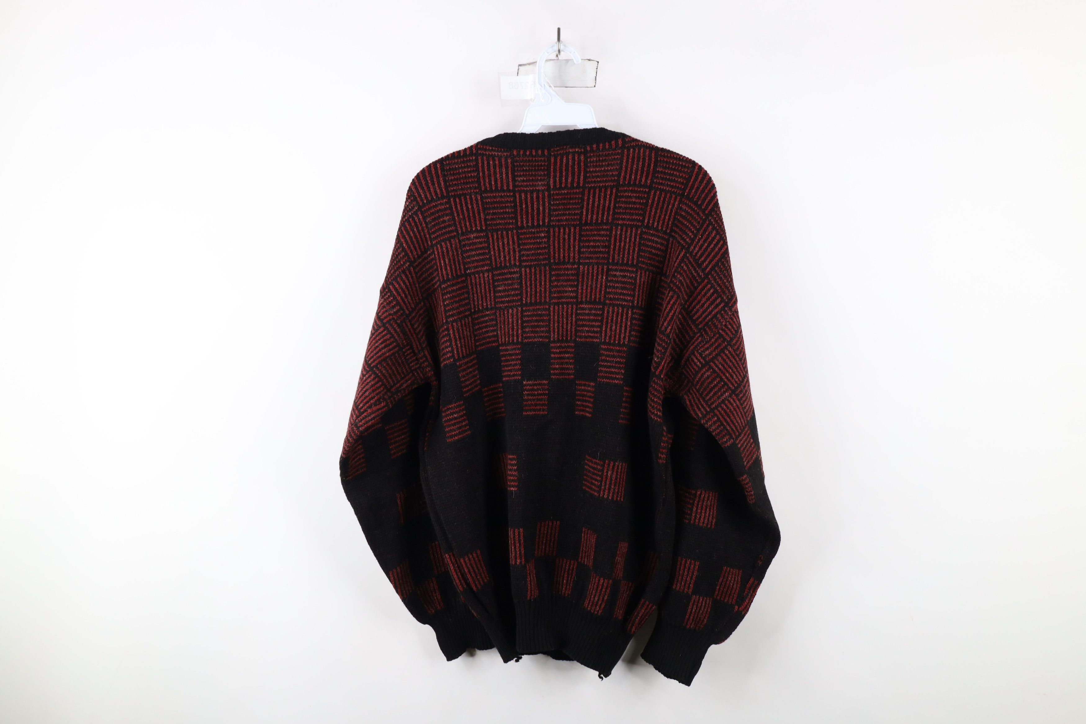 Vintage Vintage 90s Coogi Style Wool Blend Checkered Knit Sweater Size US L / EU 52-54 / 3 - 10 Thumbnail