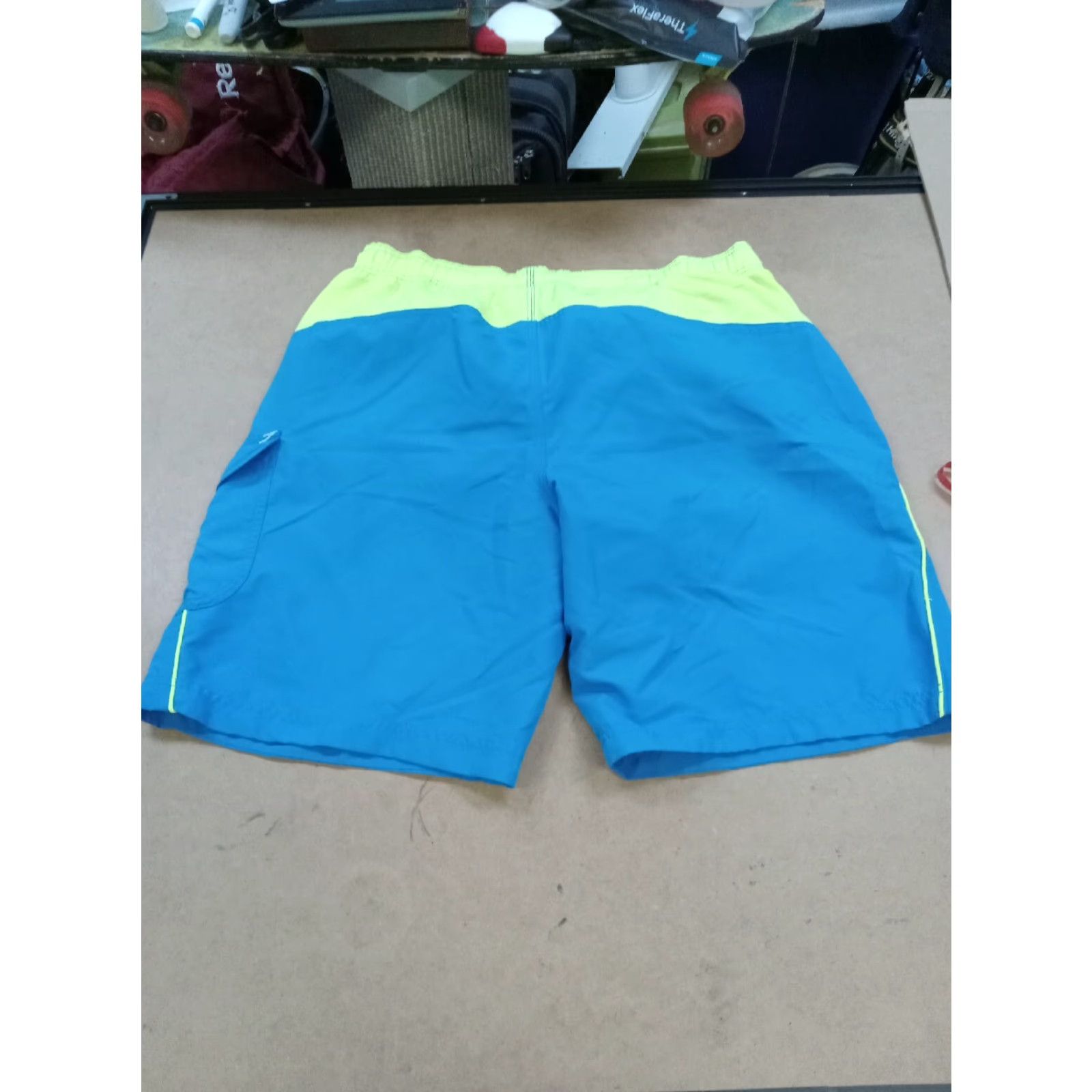 Speedo Speedo Swim Trunks Large LIKEONEW Waist 32"-38" Length 29" Multicolor Men Regular Bottom Trunks L Size US 33 - 7 Thumbnail