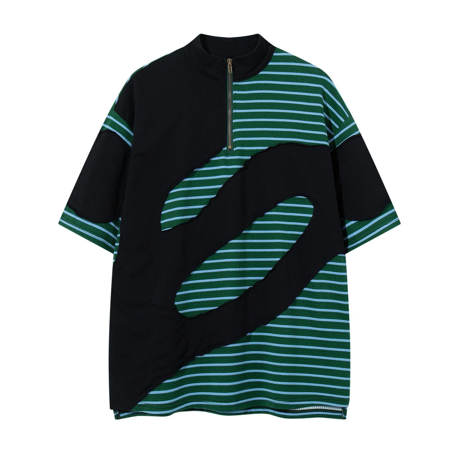 Vintage Korean Retro Stripe Lapel Polo Shirt Size US M / EU 48-50 / 2 - 1 Thumbnail