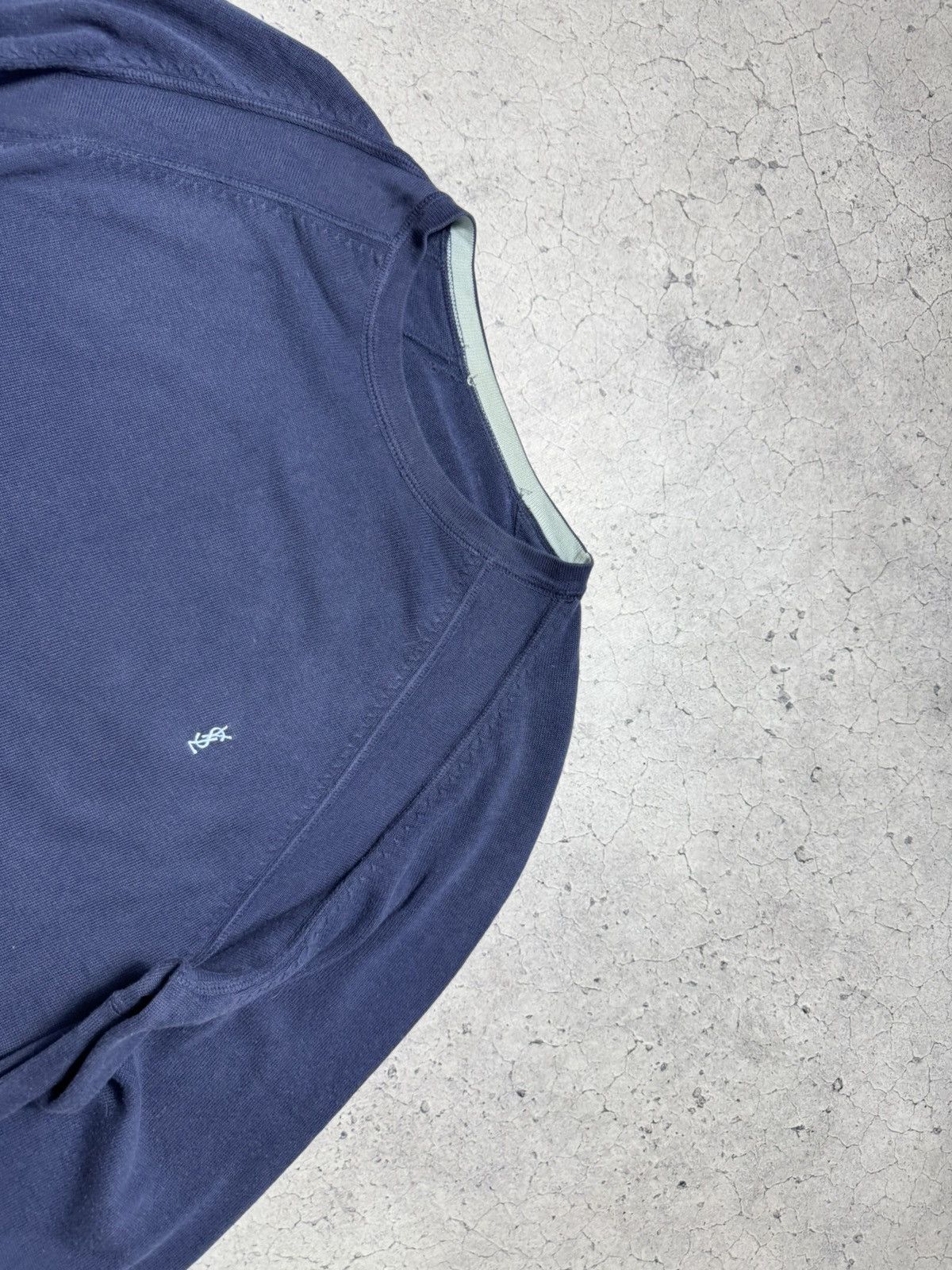 Yves Saint Laurent Yves Saint Laurent YSL Vintage Luxury Sweatshirt Blue Size US XL / EU 56 / 4 - 5 Thumbnail