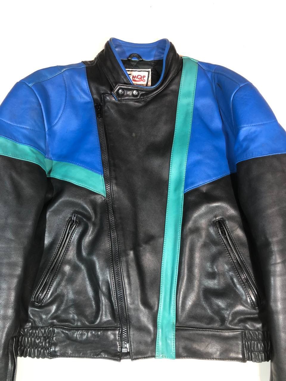 Vintage MQP Racing Moto Avangarde Leather Jacket Vintage Size US XL / EU 56 / 4 - 3 Thumbnail
