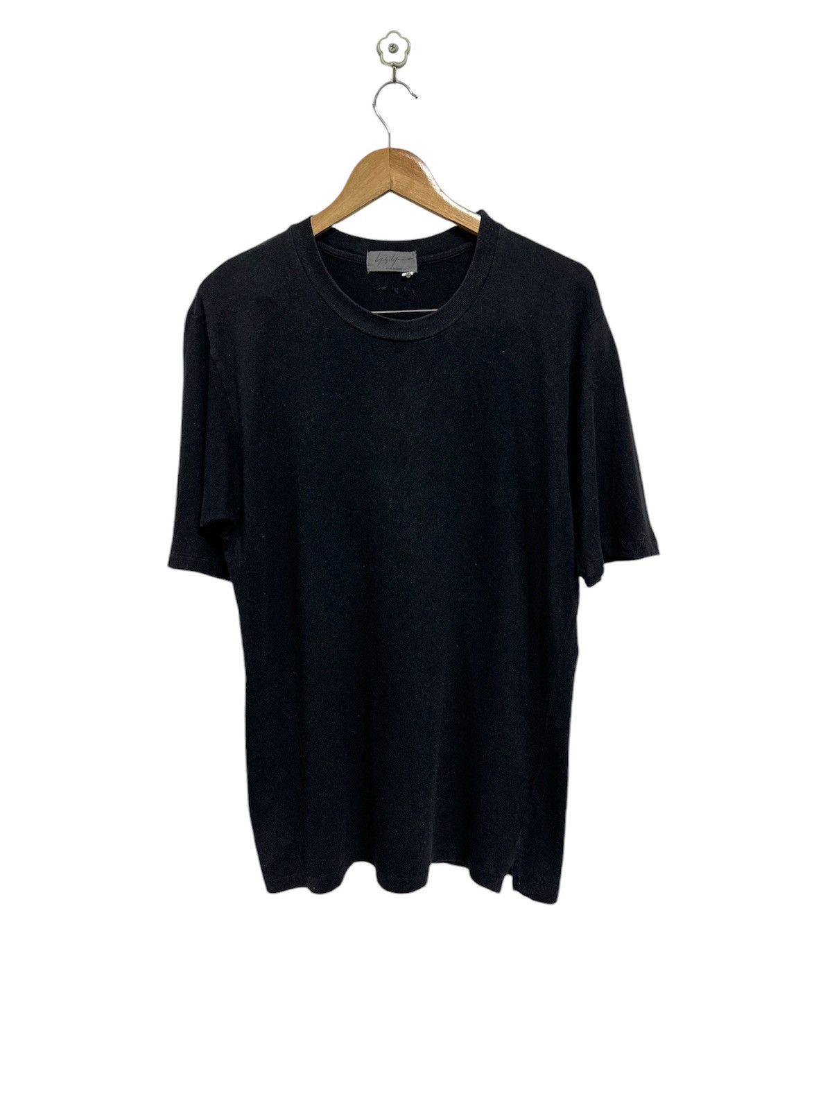 Vintage × Yohji Yamamoto Vintage Yohji Yamamoto Pour Homme Embroidered Signature Tee Size US M / EU 48-50 / 2 - 1 Thumbnail