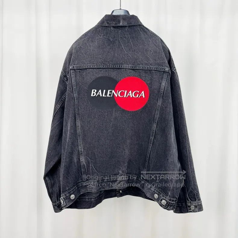 Balenciaga Balenciaga Mastercard logo embroidered denim jacket Size XXS / US 00 / IT 34 - 2 Thumbnail