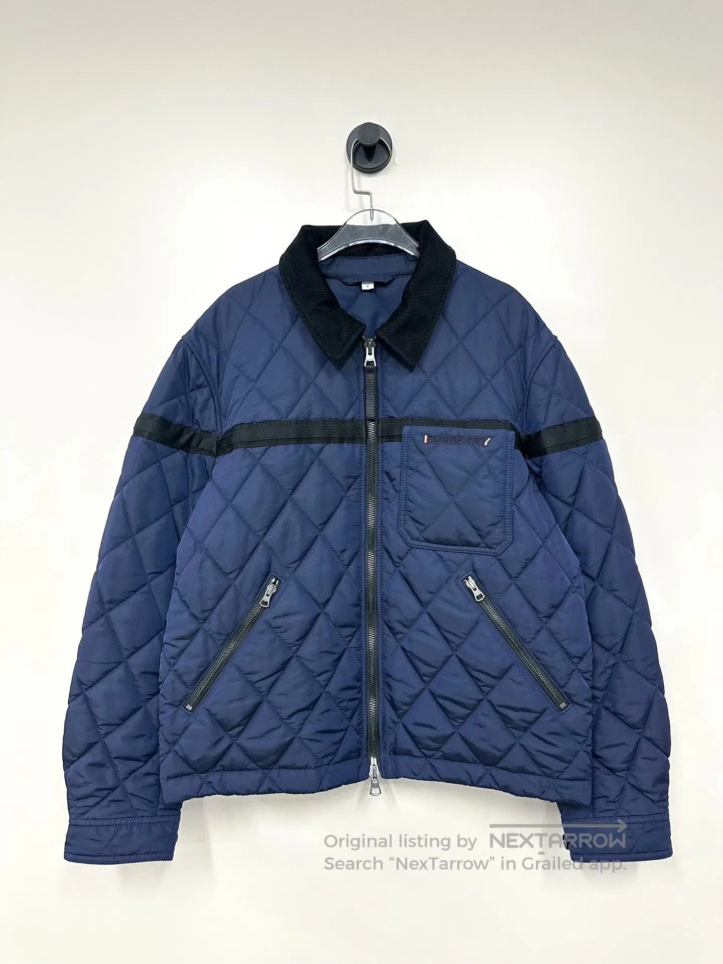 Burberry Burberry Blue Pocket Embroidered Logo Jacket Fleece Coat| Size M / US 6-8 / IT 42-44 - 1 Thumbnail