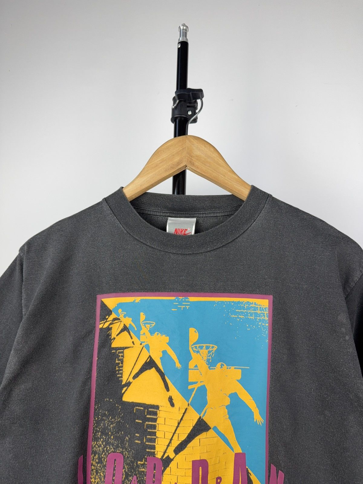 80s Nike Air Jordan 23 Big Logo Vintage Faded T shirt