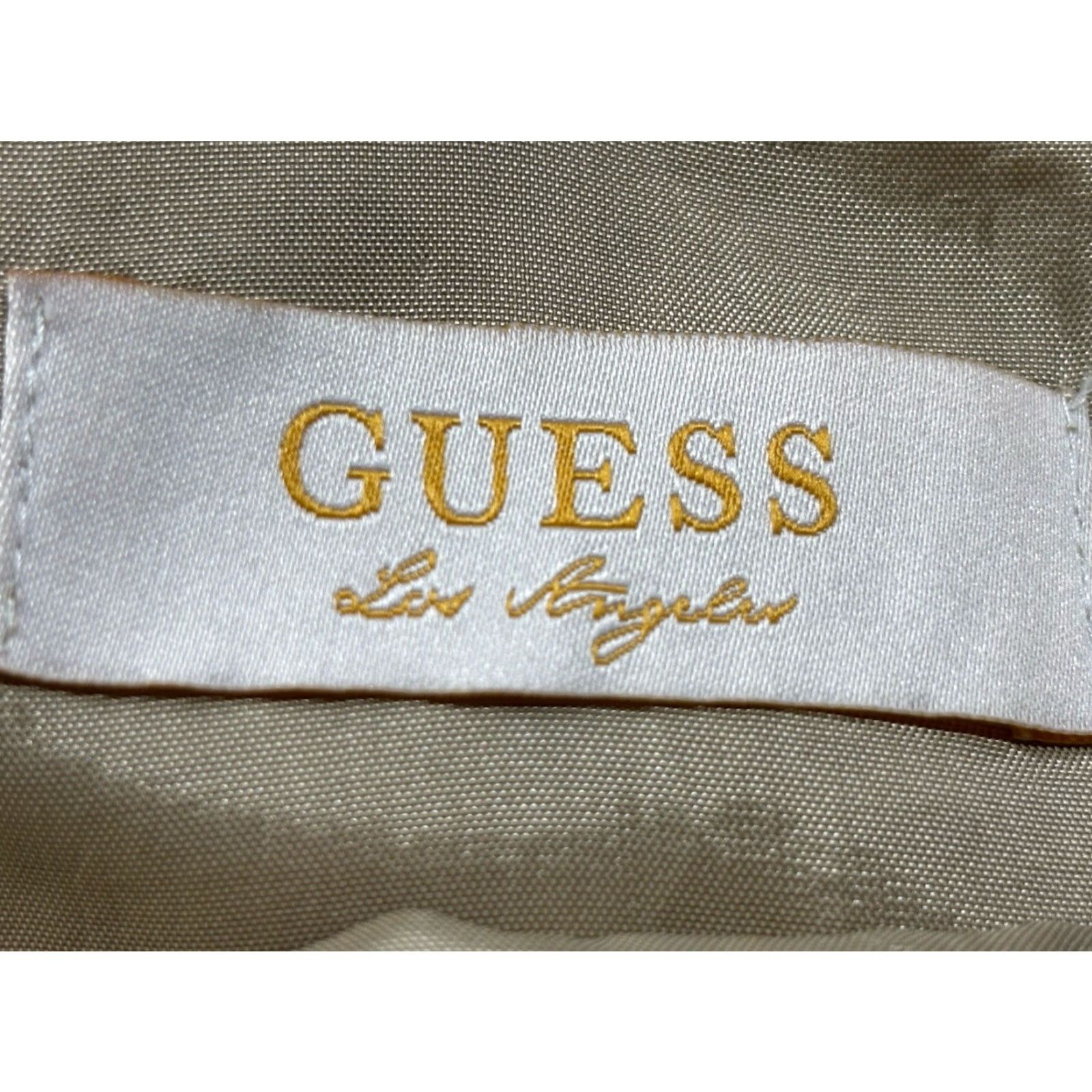 Guess VINTAGE GUESS Eyelet Lace Up Mini Dress Women Size 4 Tan Y2K Fit & Flare Size S / US 4 / IT 40 - 5 Thumbnail