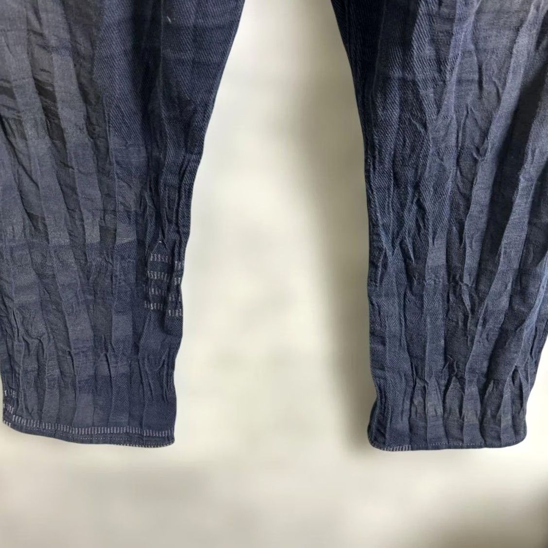Issey Miyake ISSEY MIYAKE Pants Men XL Navy Cotton Wrinkle-Processed Used Size US 36 / EU 52 - 3 Thumbnail