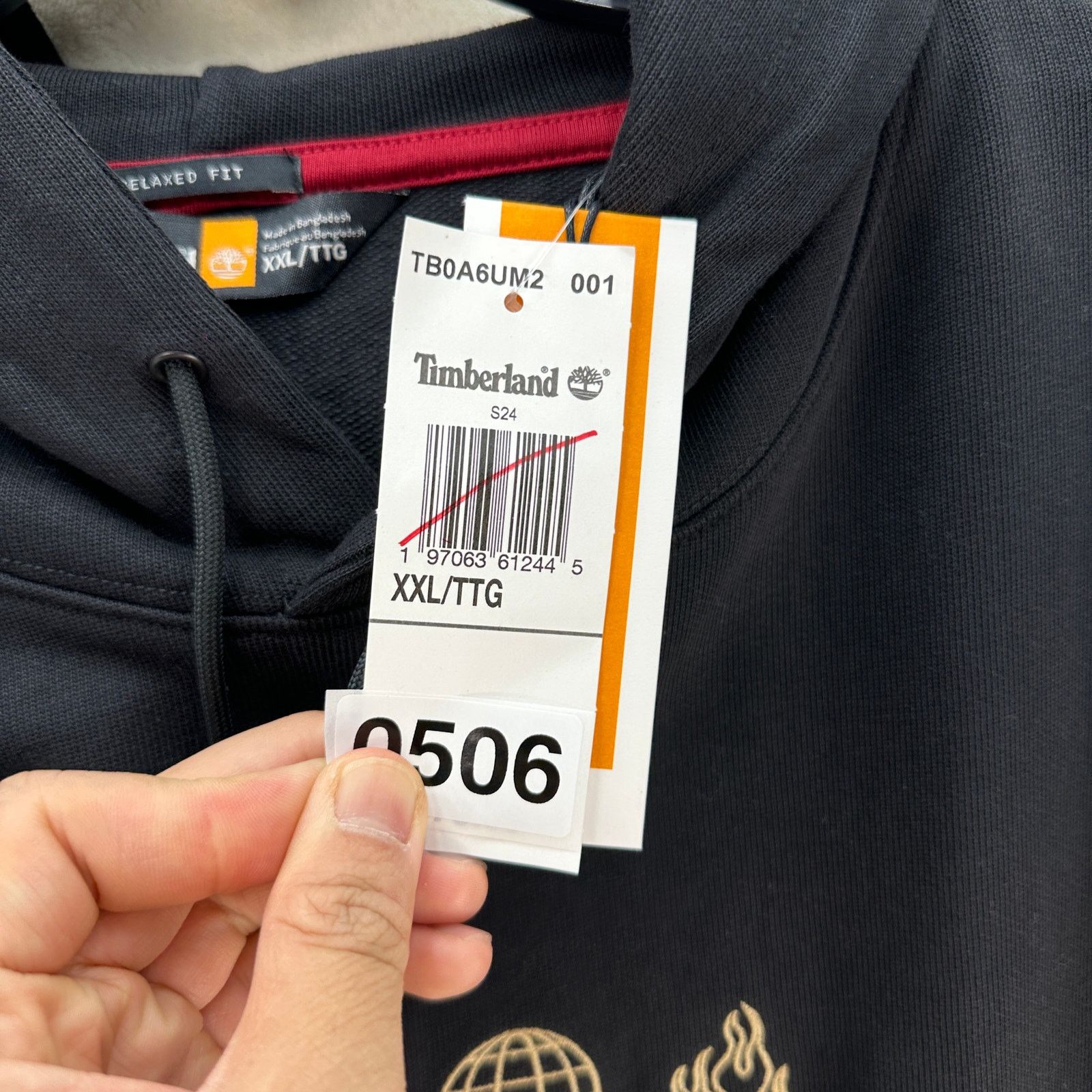 Timberland TIMBERLAND X YEAR OF THE DRAGON MEN'S XX-LARGE BLACK HOODIE Size US XXL / EU 58 / 5 - 4 Thumbnail