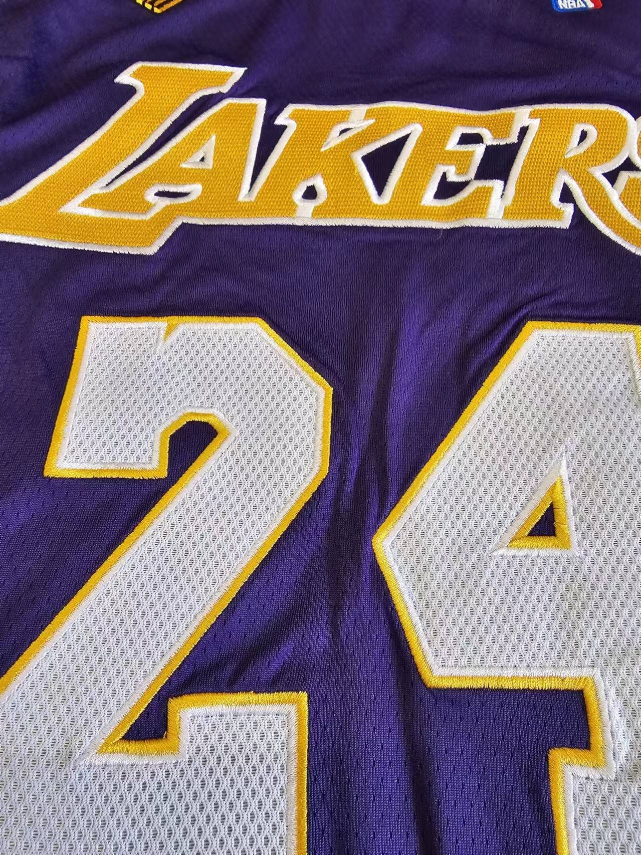 NBA 24 Kobe Bryant Jersey Purple Los Angeles Lakers Size US M / EU 48-50 / 2 - 4 Thumbnail